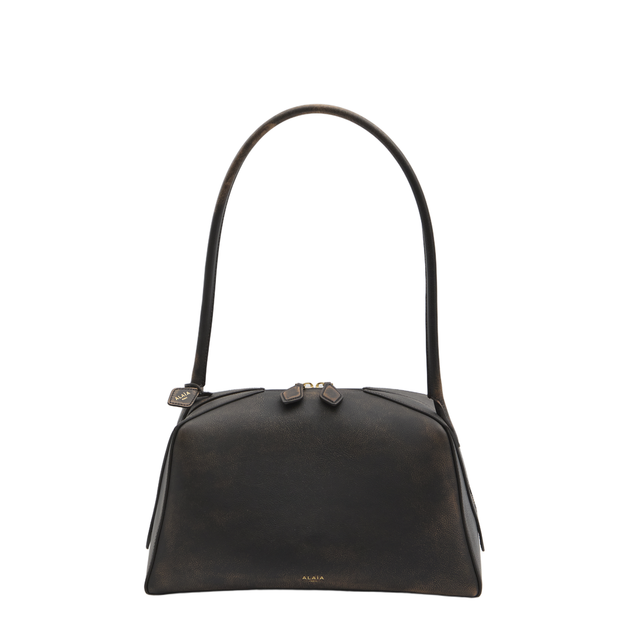 Medium Leather Shoulder Bag - Brown - Image 1