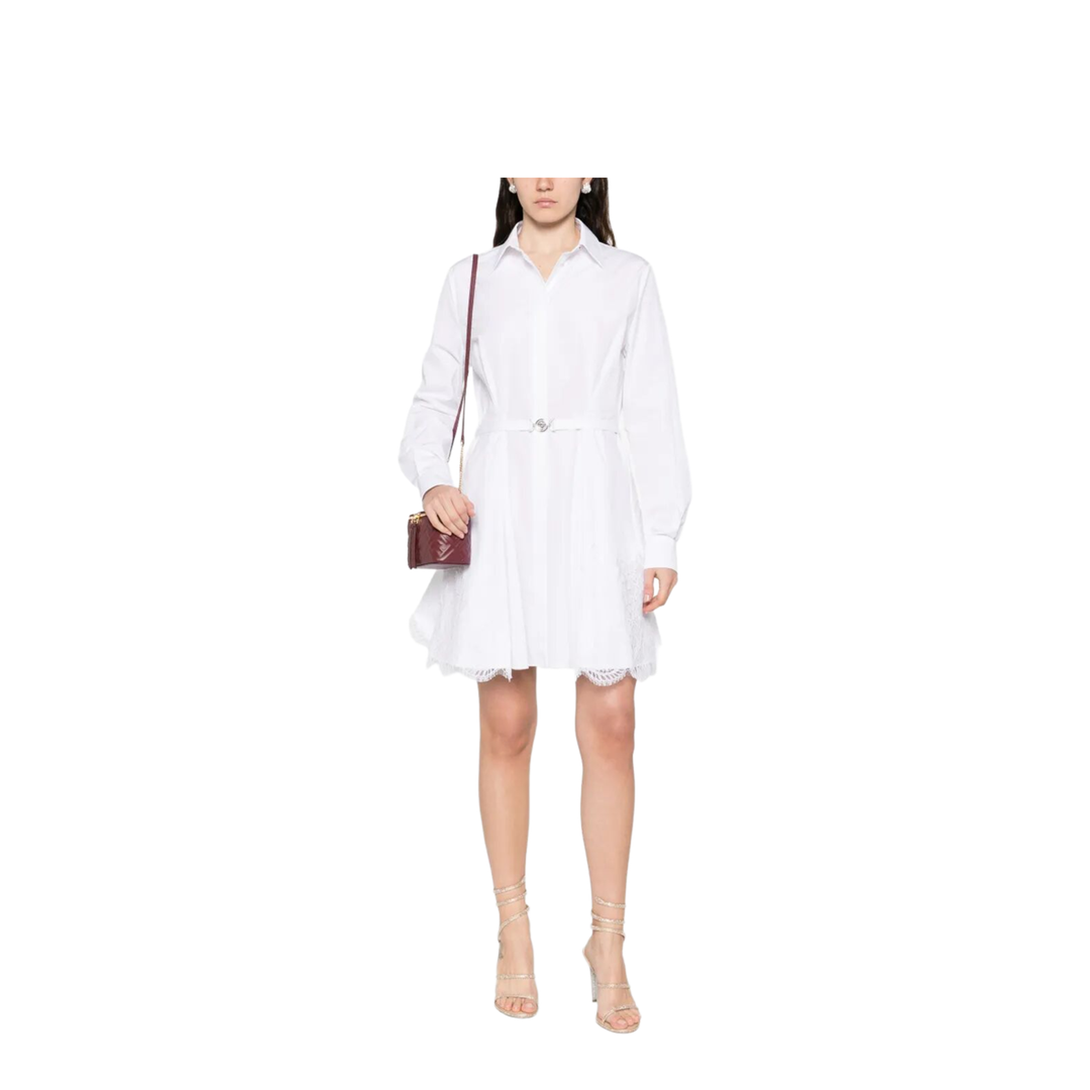 Belted Cotton Shirt Dress - Image 4