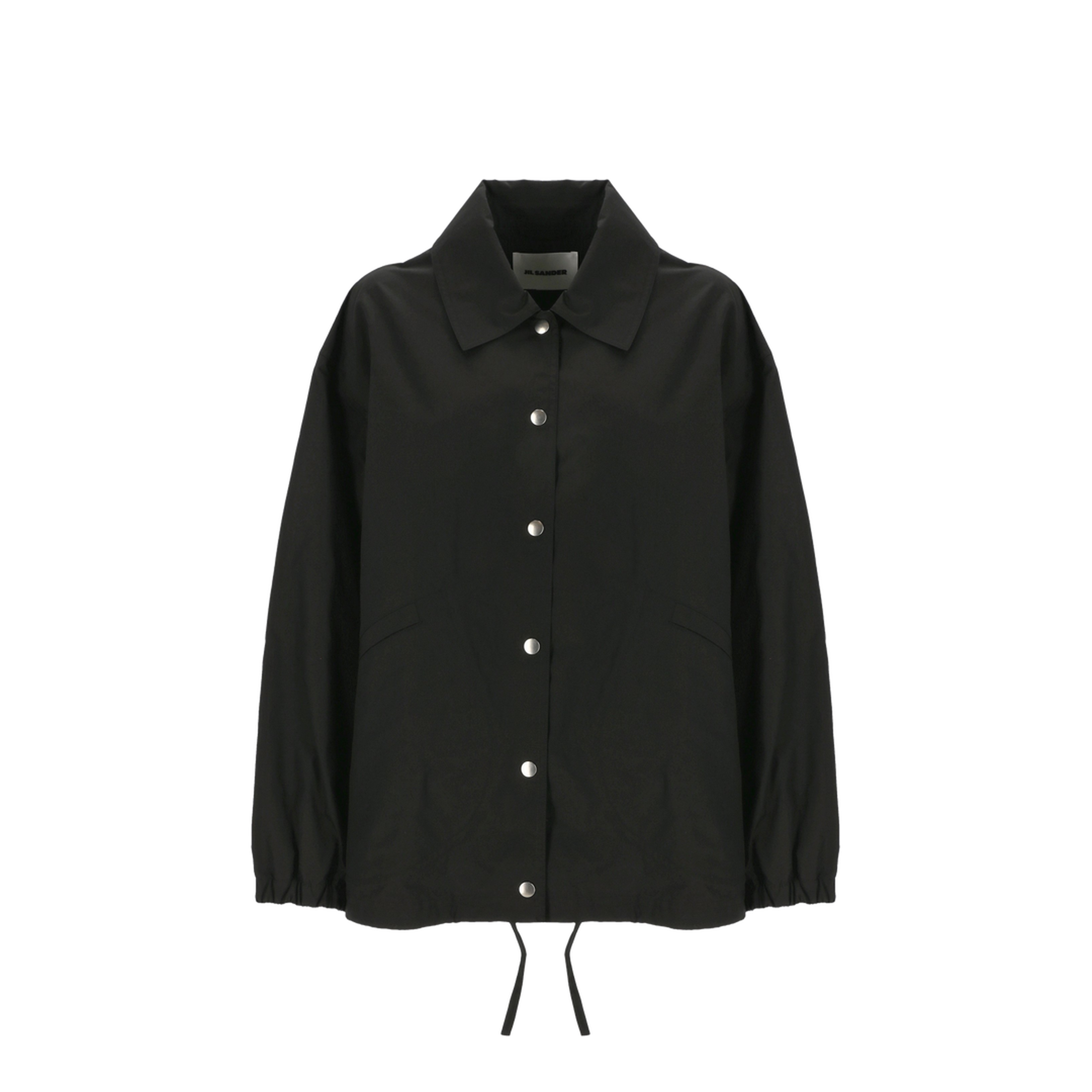 Single-breasted Logo Jacket - Black - Image 1