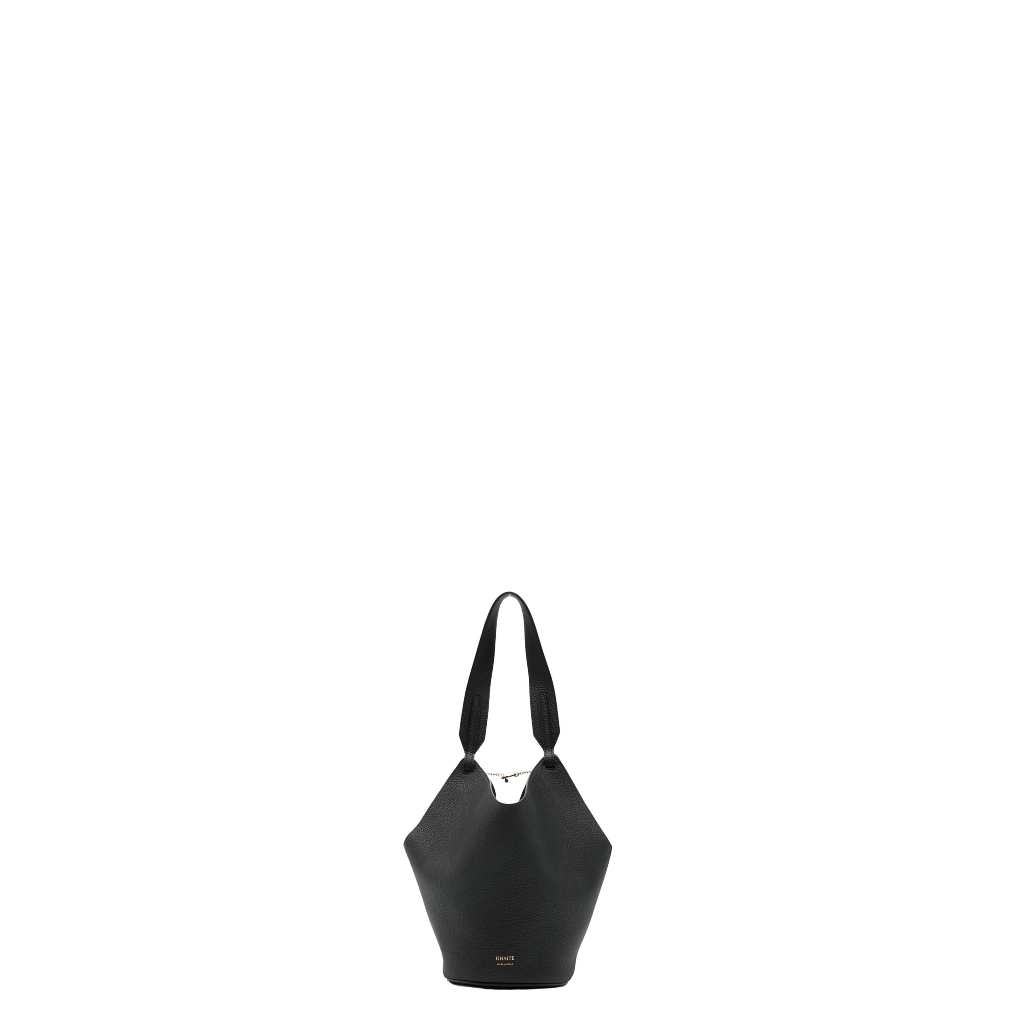 Lotus Mini Leather Bucket Bag - Image 1