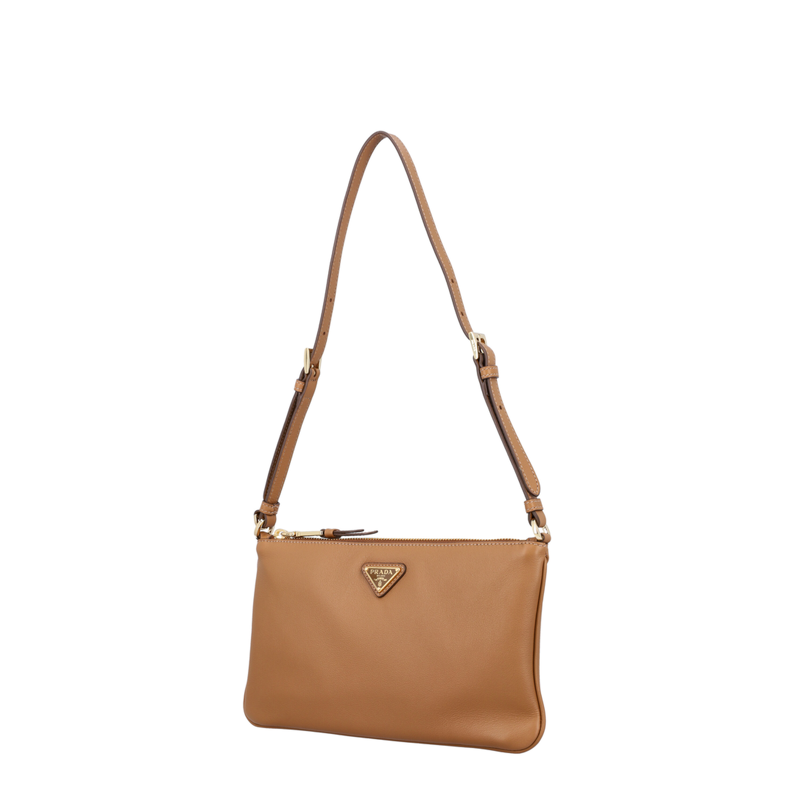 Summer Leather Pouch Bag Camel - Image 3