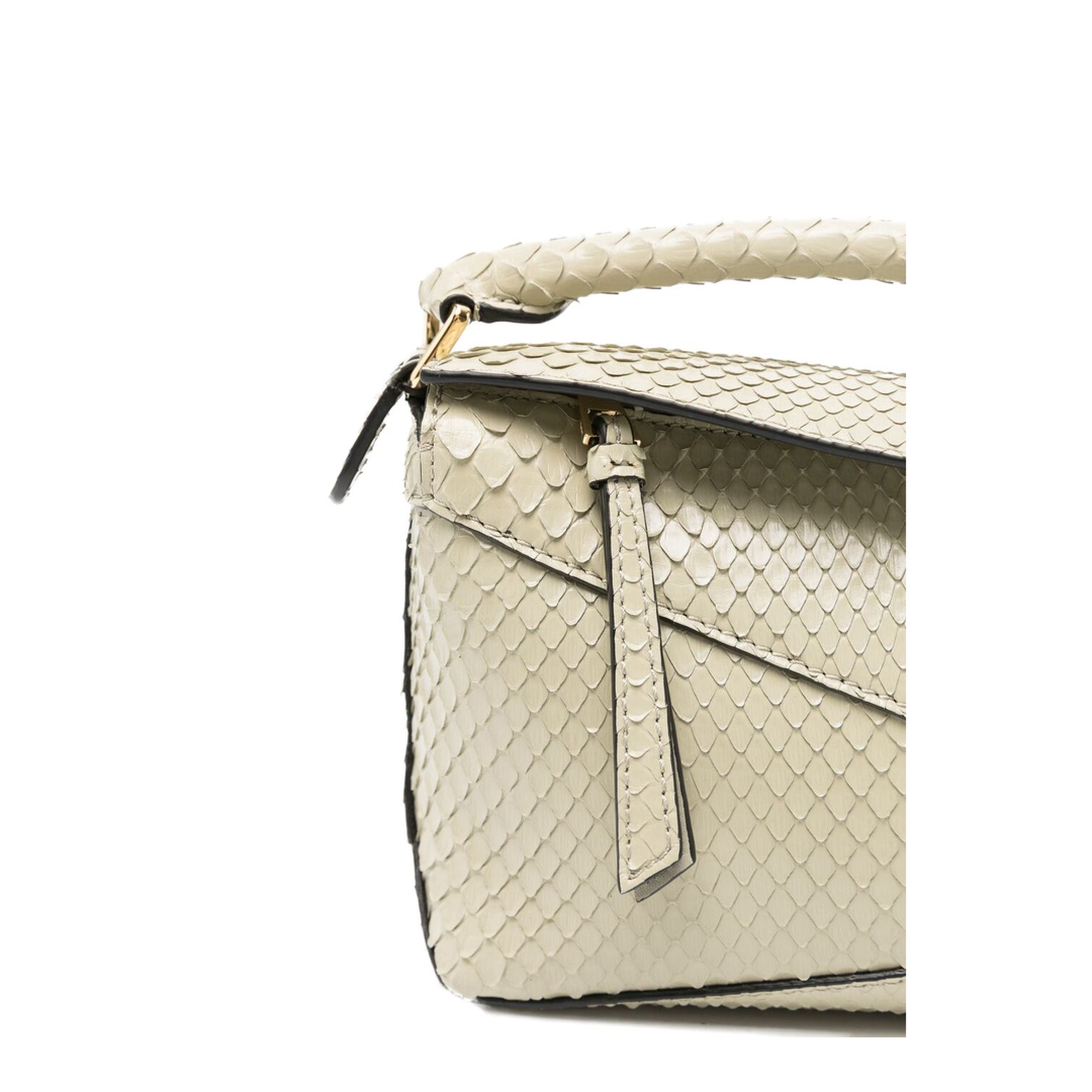Puzzle Edge Mini Calfskin Top-Handle Bag - Black - Image 3