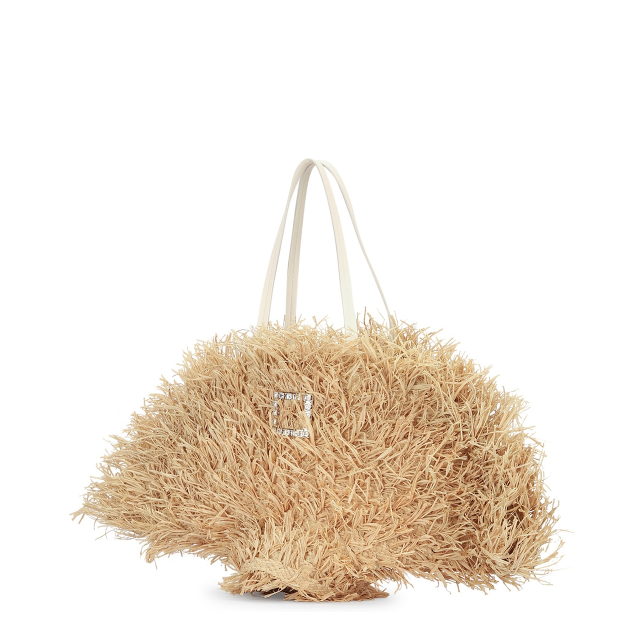Très Vivier Large Raffia Shopping Bag - Natural - Image 2