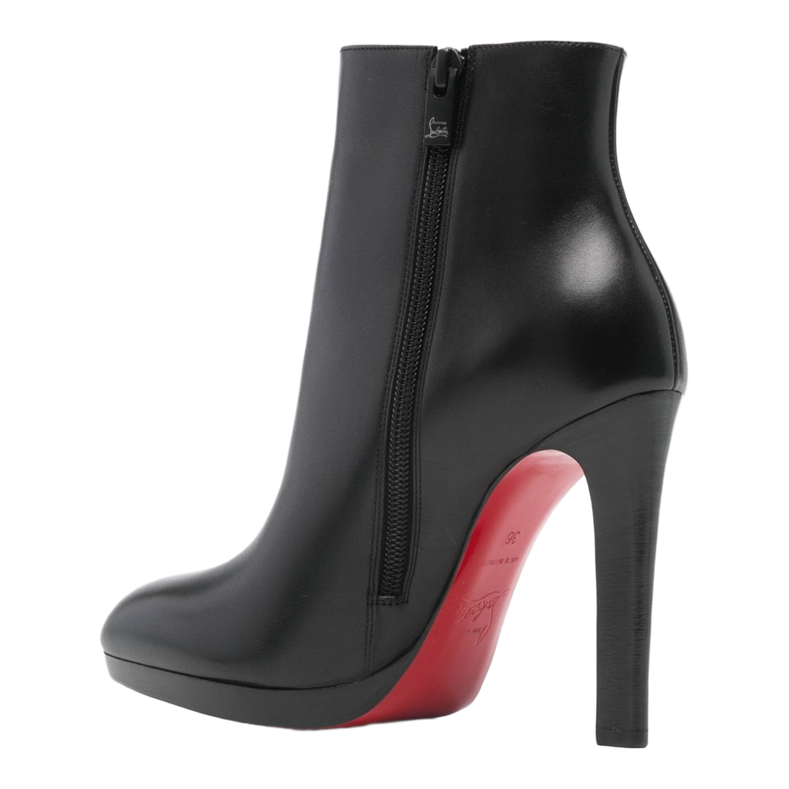 Fannylove Booty - 120 mm Low Boots - Calf Leather - Black - Image 4