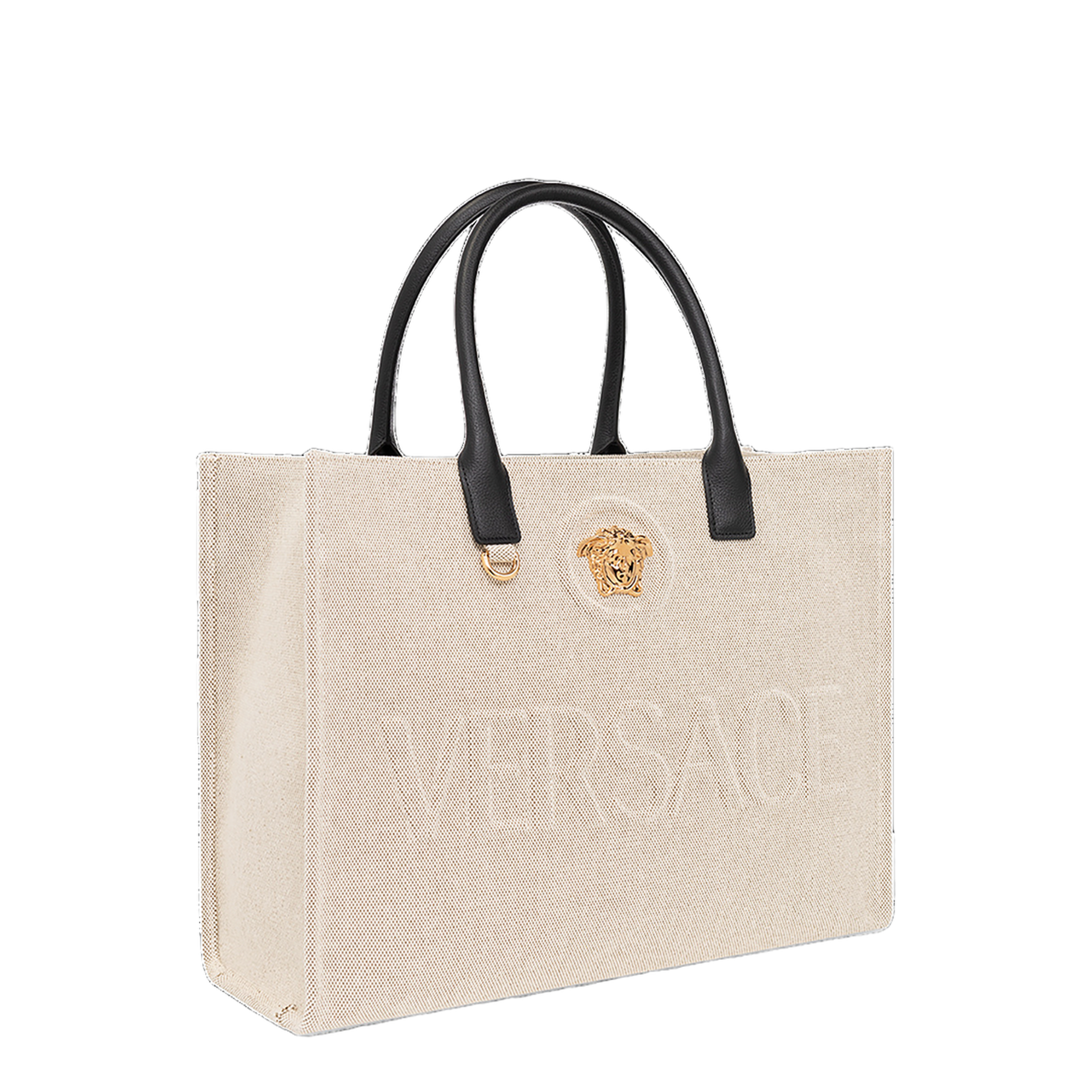 La Medusa Large Canvas Tote - Beige - Image 4