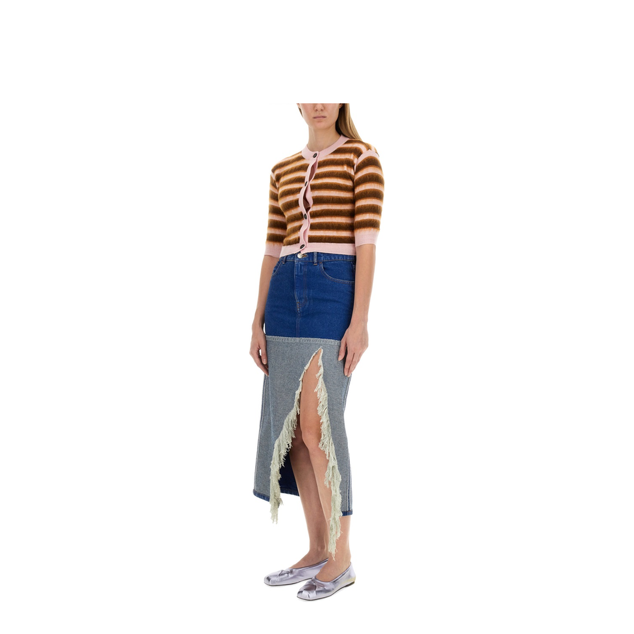 Cardigan with Stripe Pattern - Image 2