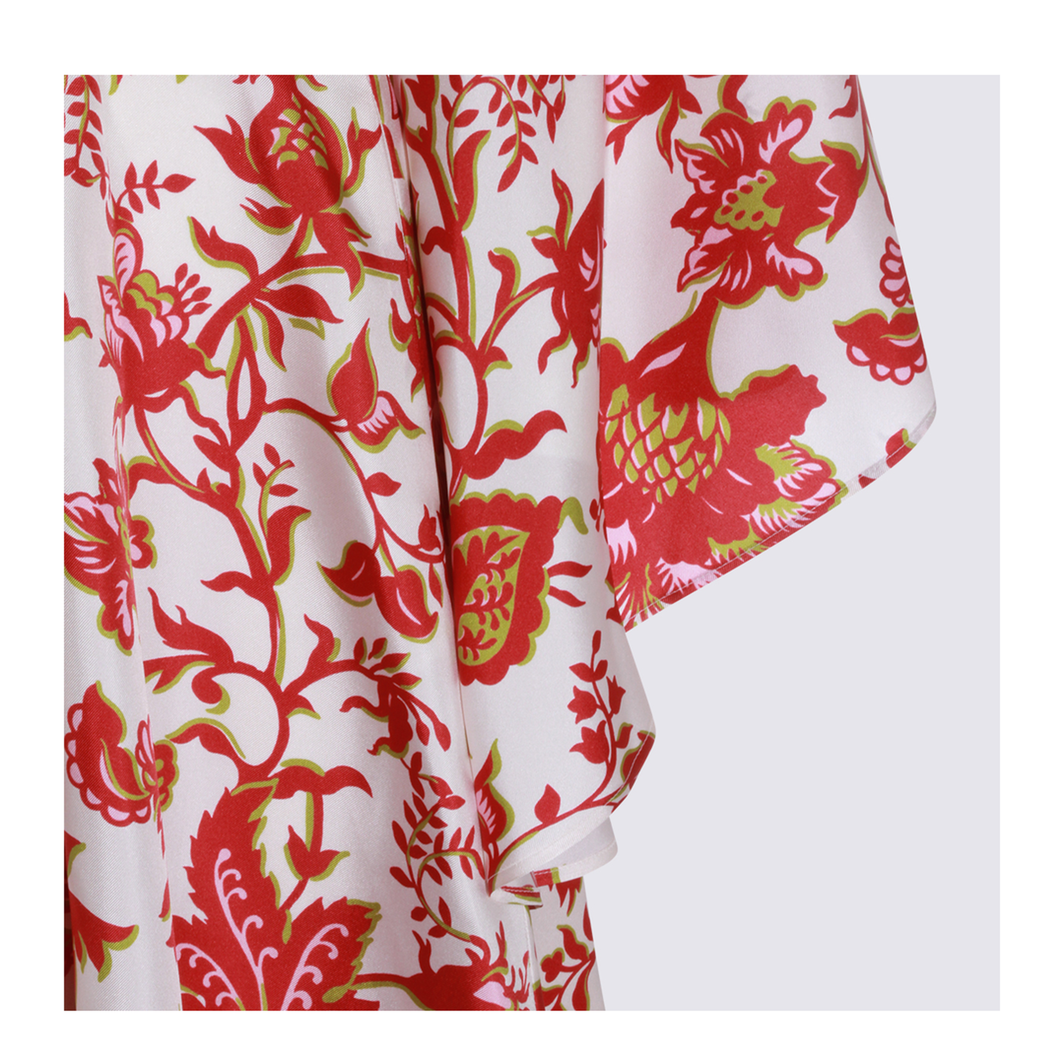 Cotton Mini Dress Red/White - Image 4