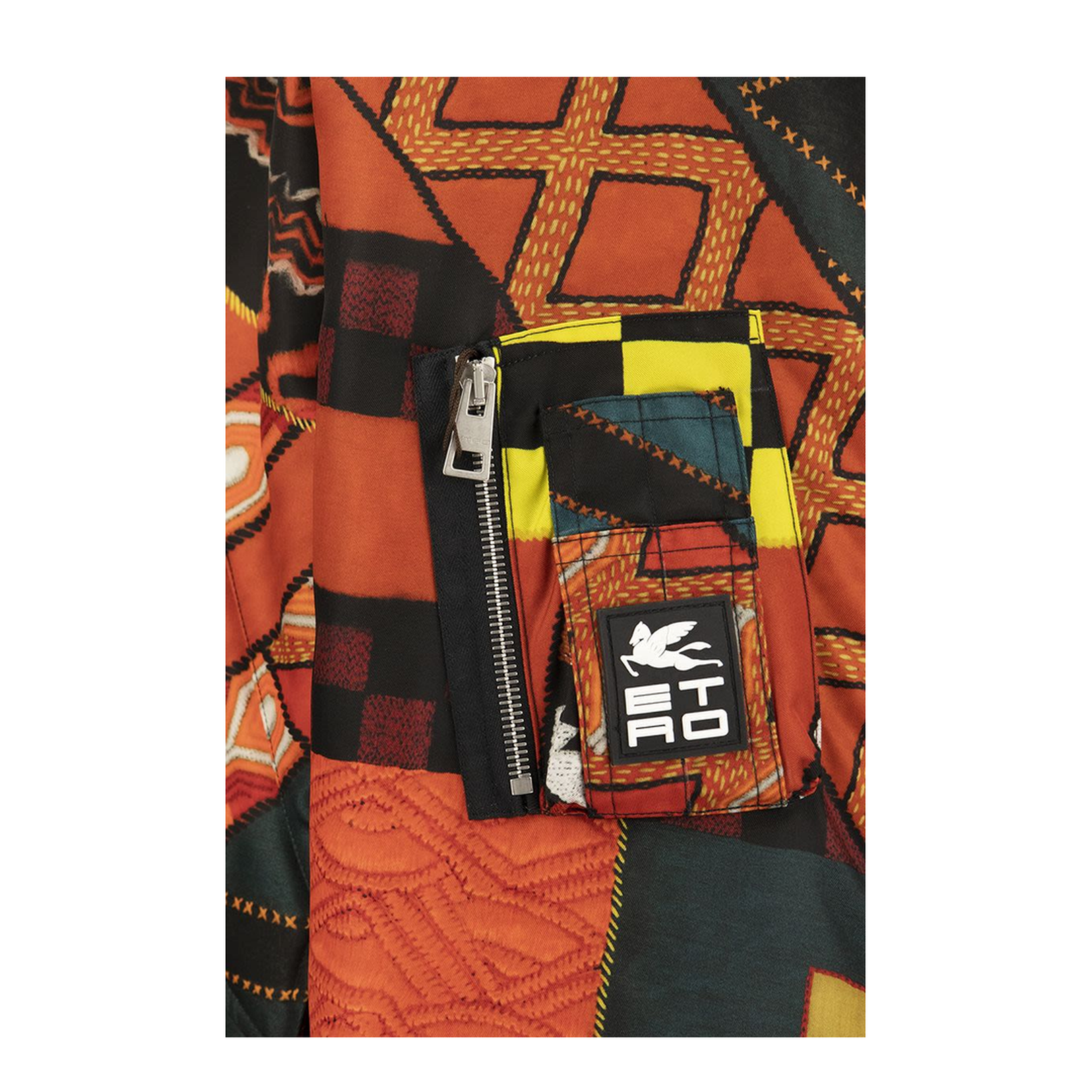 Patchwork Bomber Jacket - Image 4