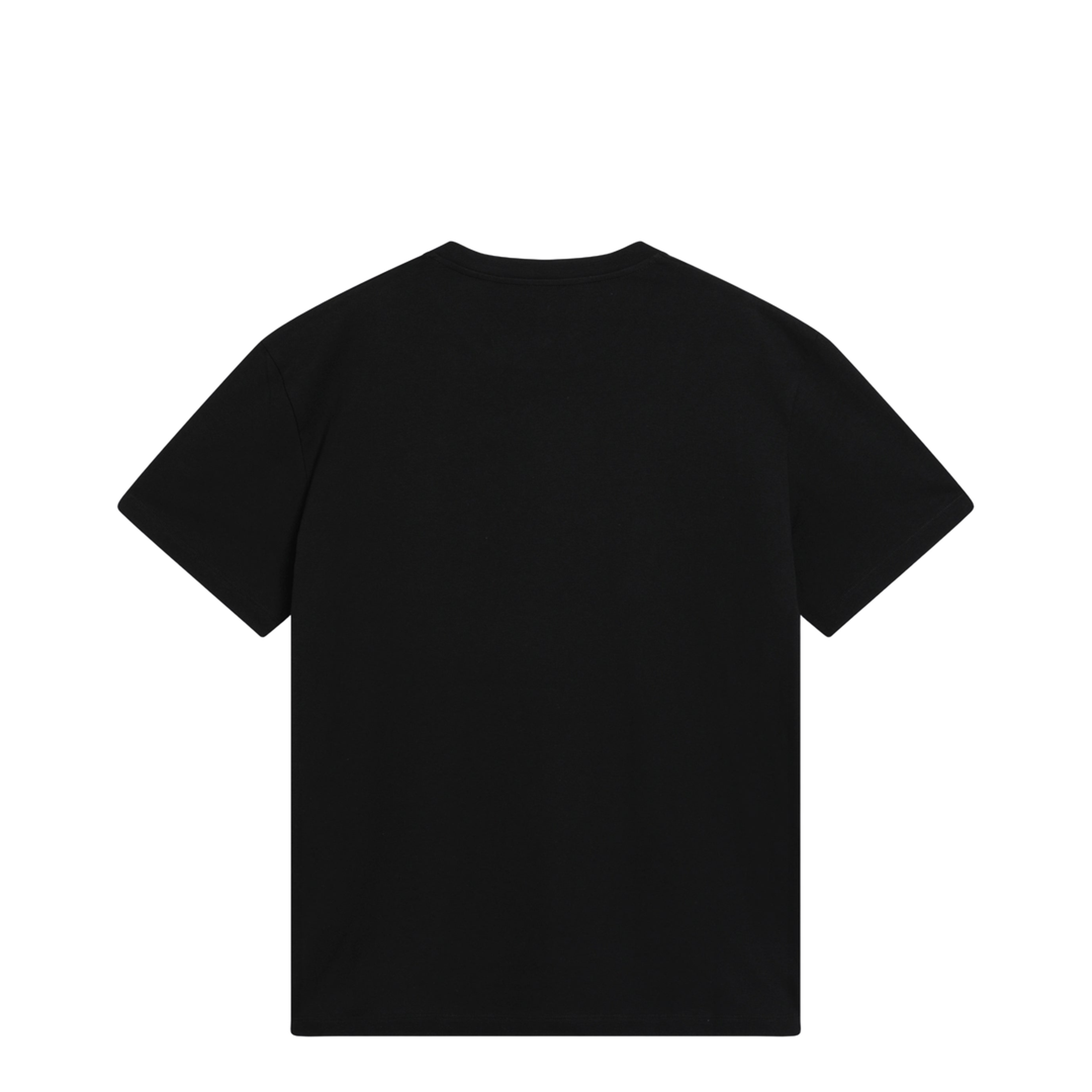 Black Cotton T-Shirt With Vgold - Image 2