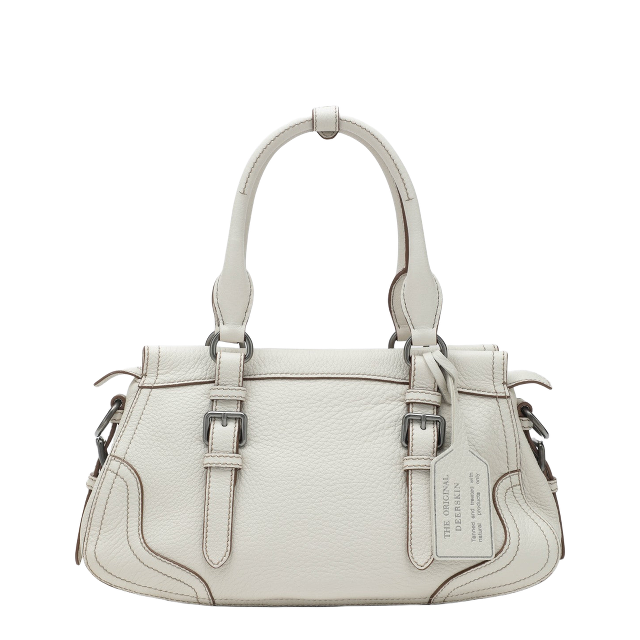 Large Buckskin Tote - Chalk White - Image 2