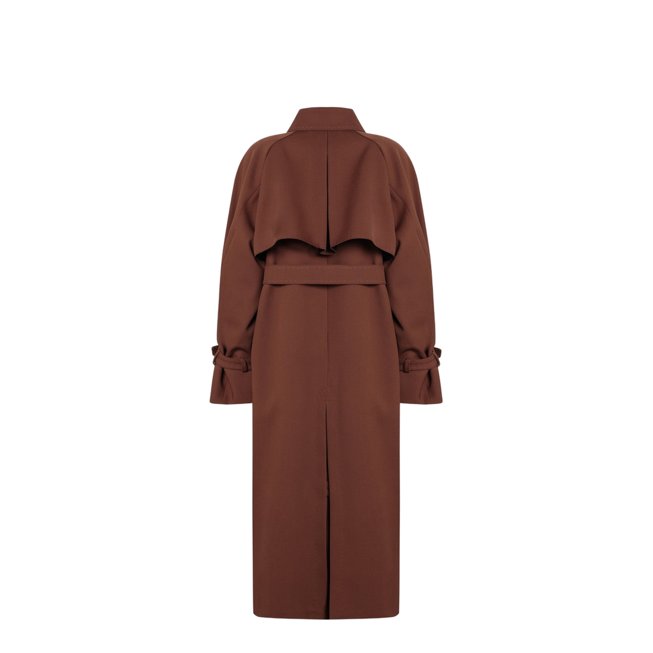 Brown Rainproof Gabardine Trench Coat - Image 2