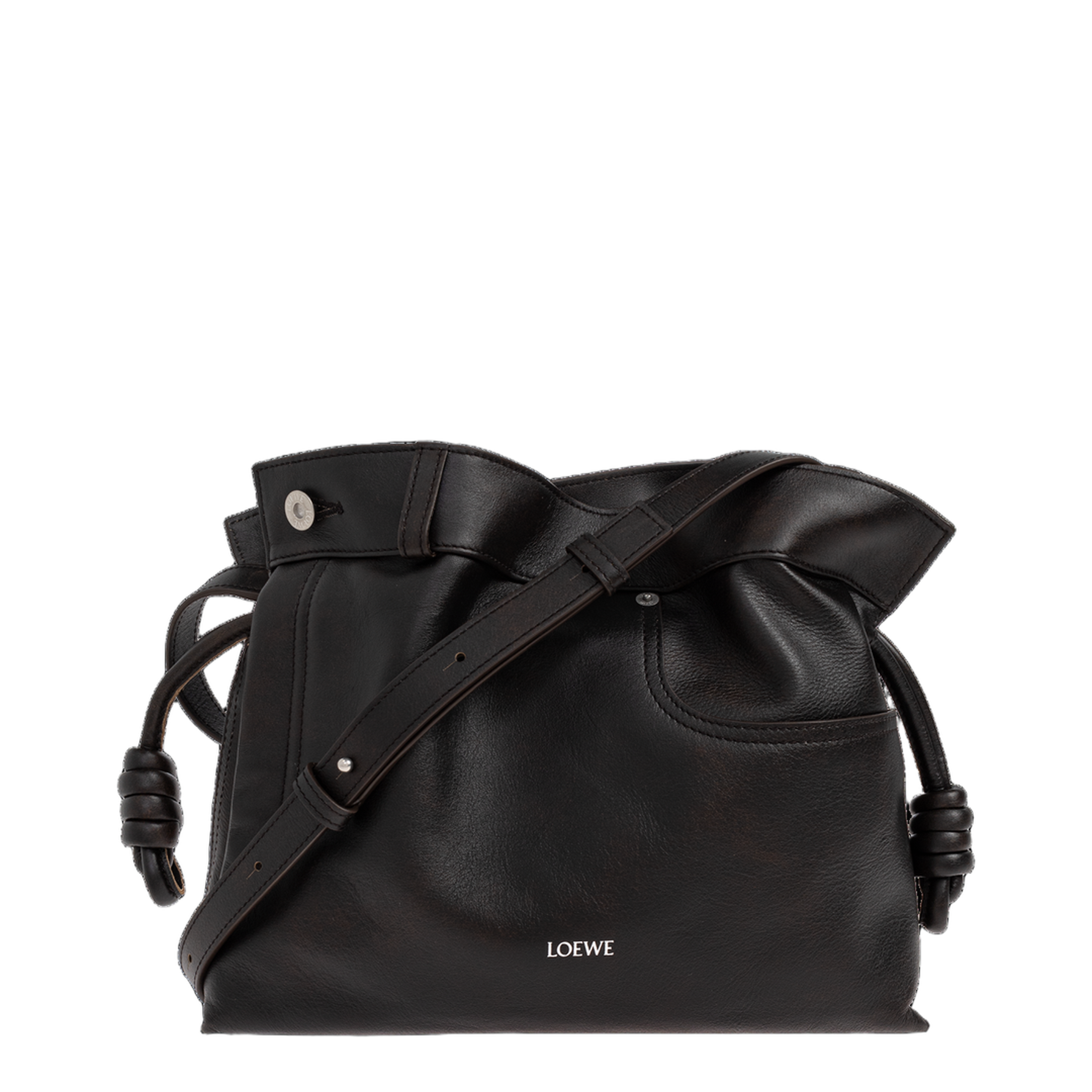 Flamenco Medium Calfskin Clutch - Vintage Brown - Image 1
