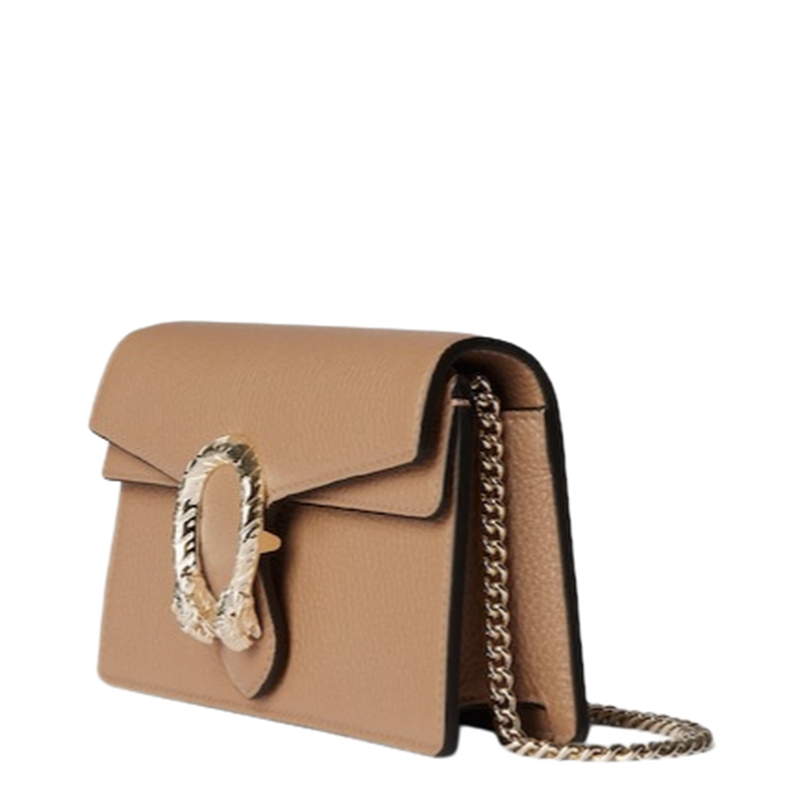 Mini Shoulder Bag in Beige Leather - Image 2