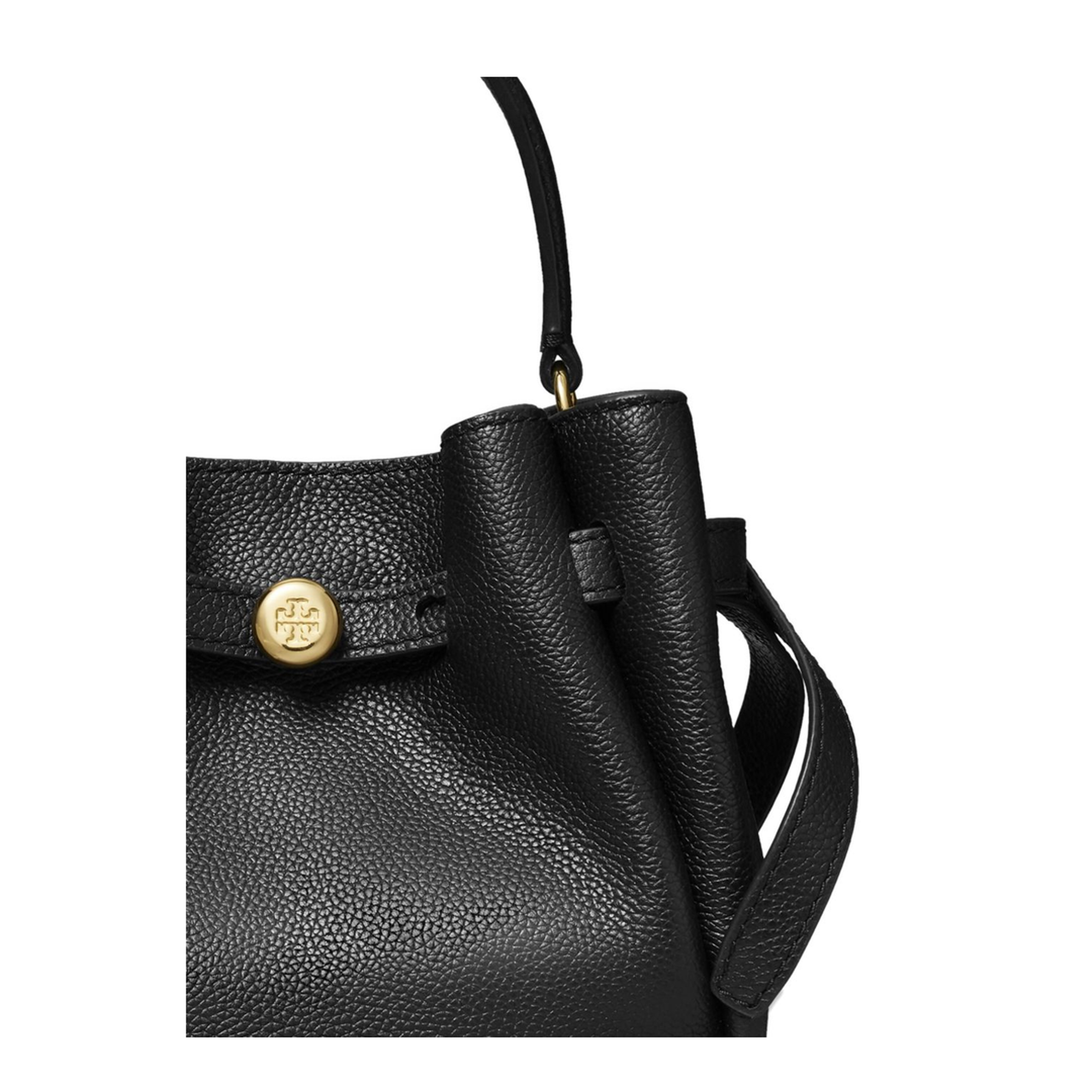 Romy Mini Calfskin Bucket Bag - Black - Image 2