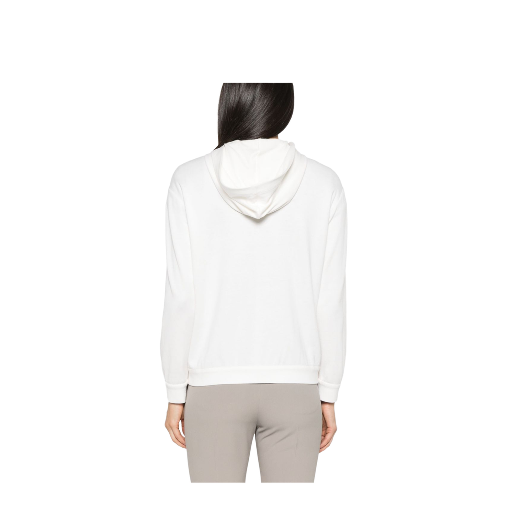 Cotton and Silk Blend Hoodie - Image 2