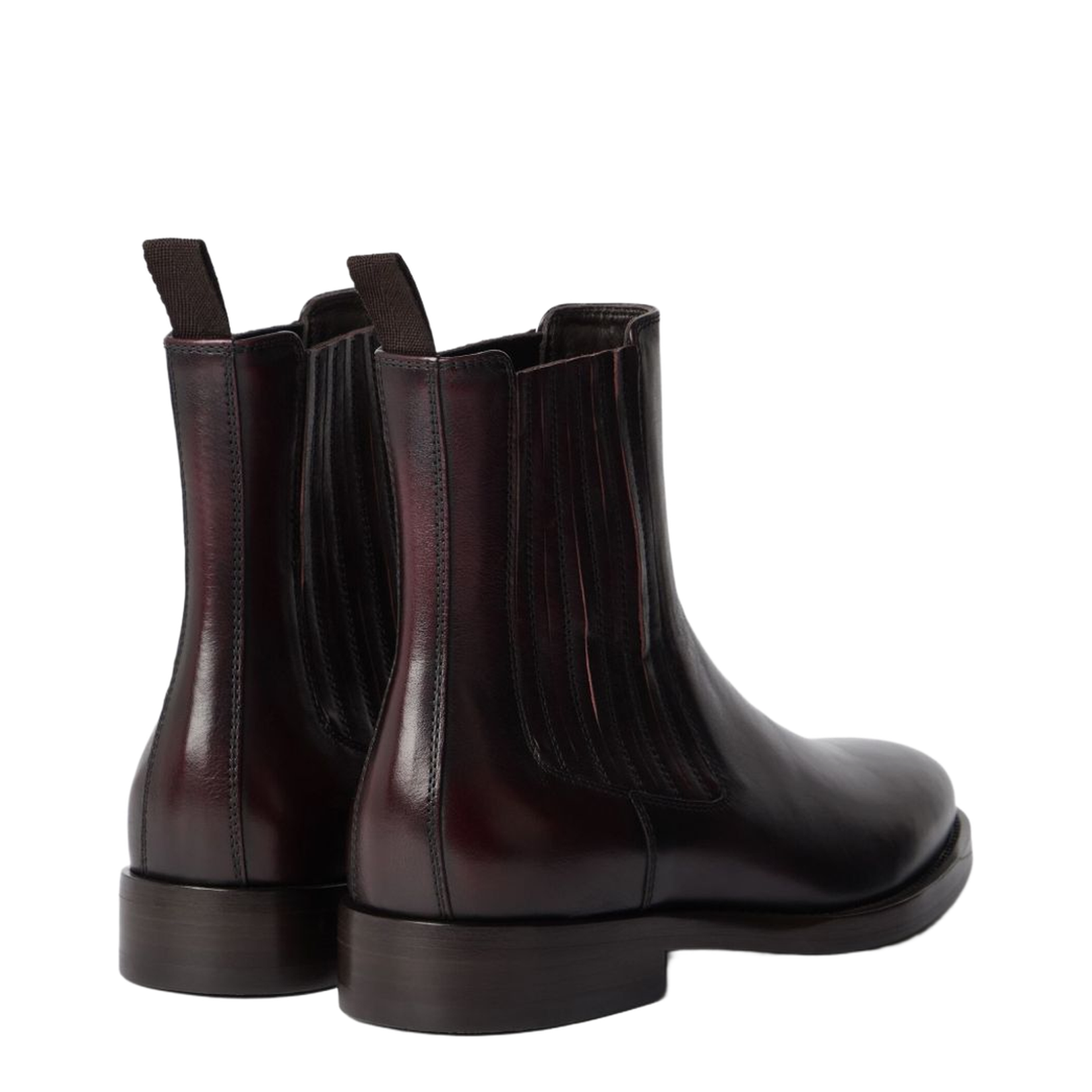 Calfskin Chelsea Boots in Dark Mahogany - Image 2