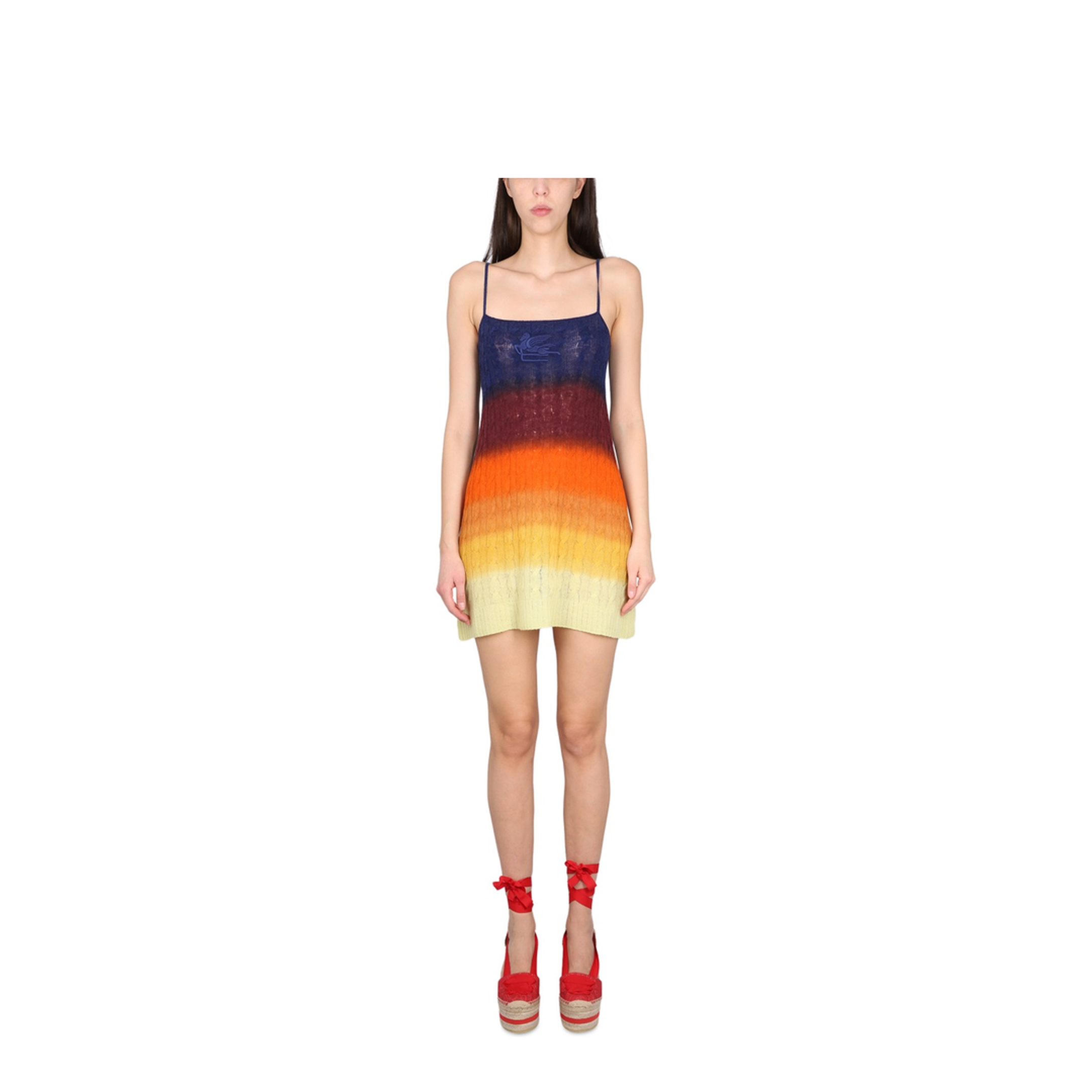 Shaded Braided Wool Mini Dress - Image 1