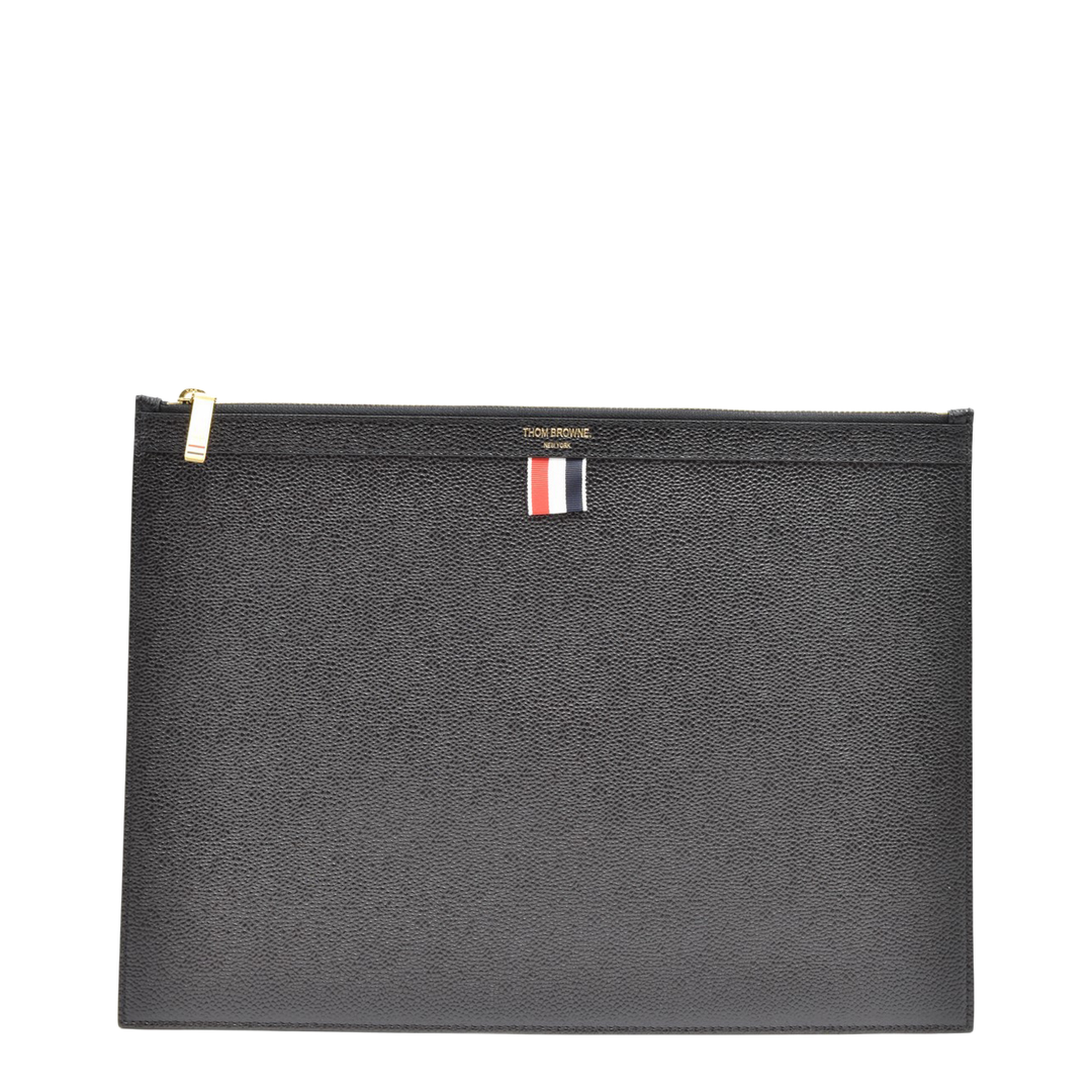 Medium Pebble-Grain Leather Document Holder - Black - Image 1