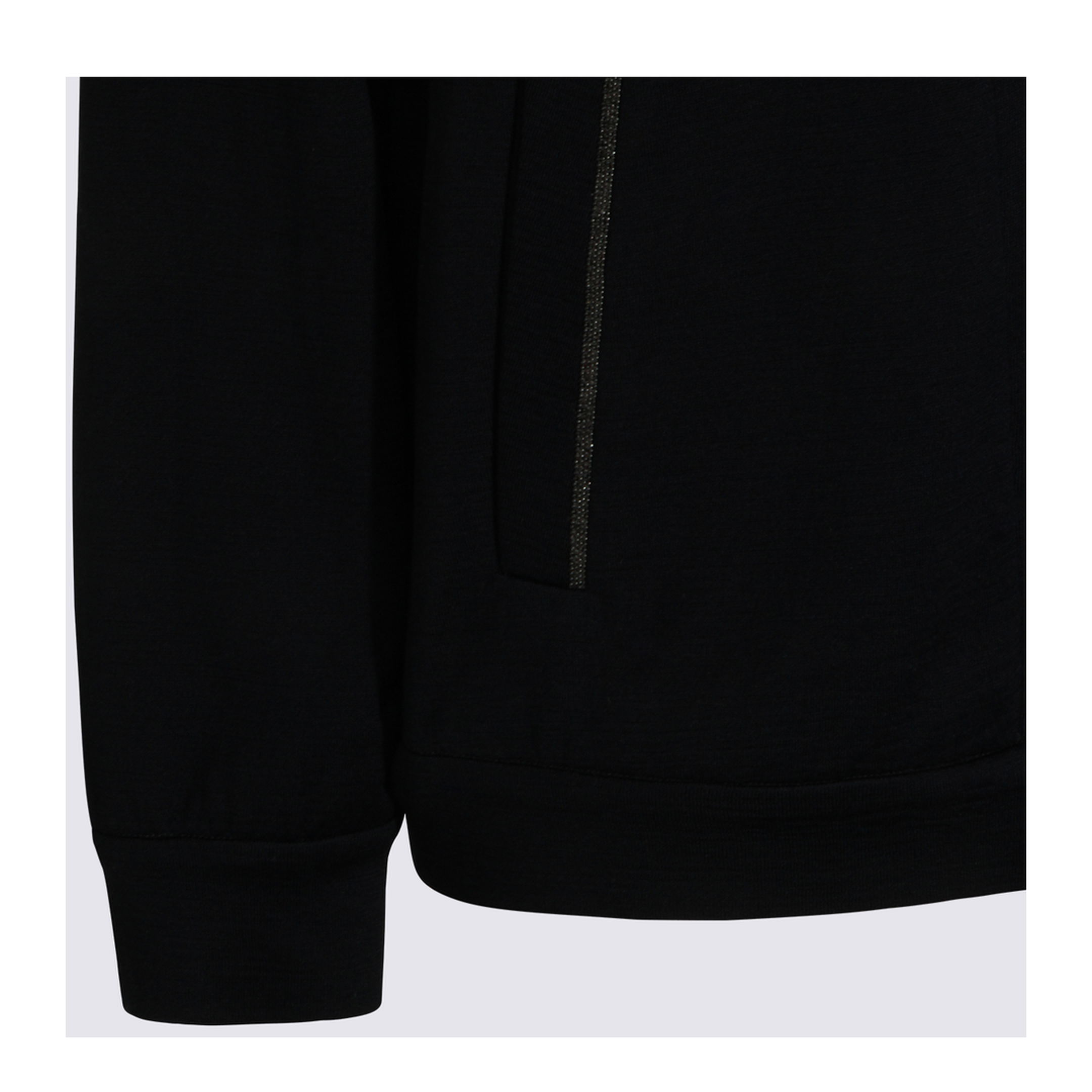 Cotton and Silk Interlock Hooded Topwear - Image 8
