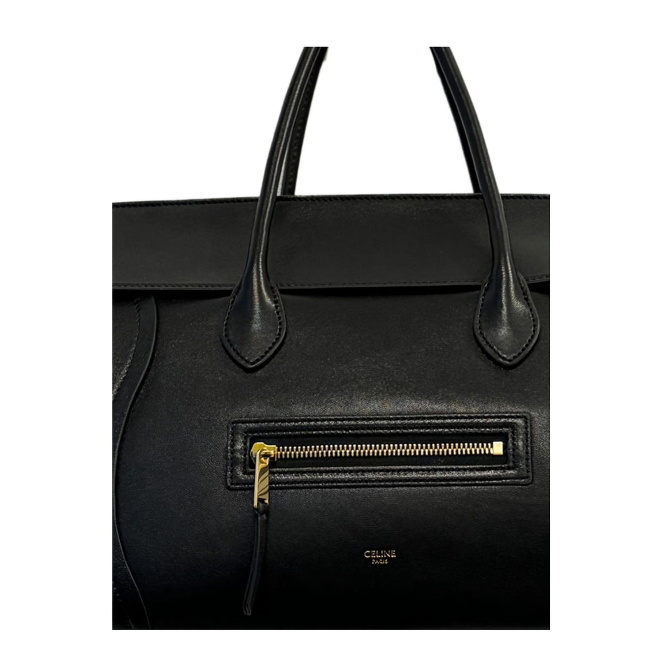 Luggage Medium Lambskin Handbag - Black - Image 2