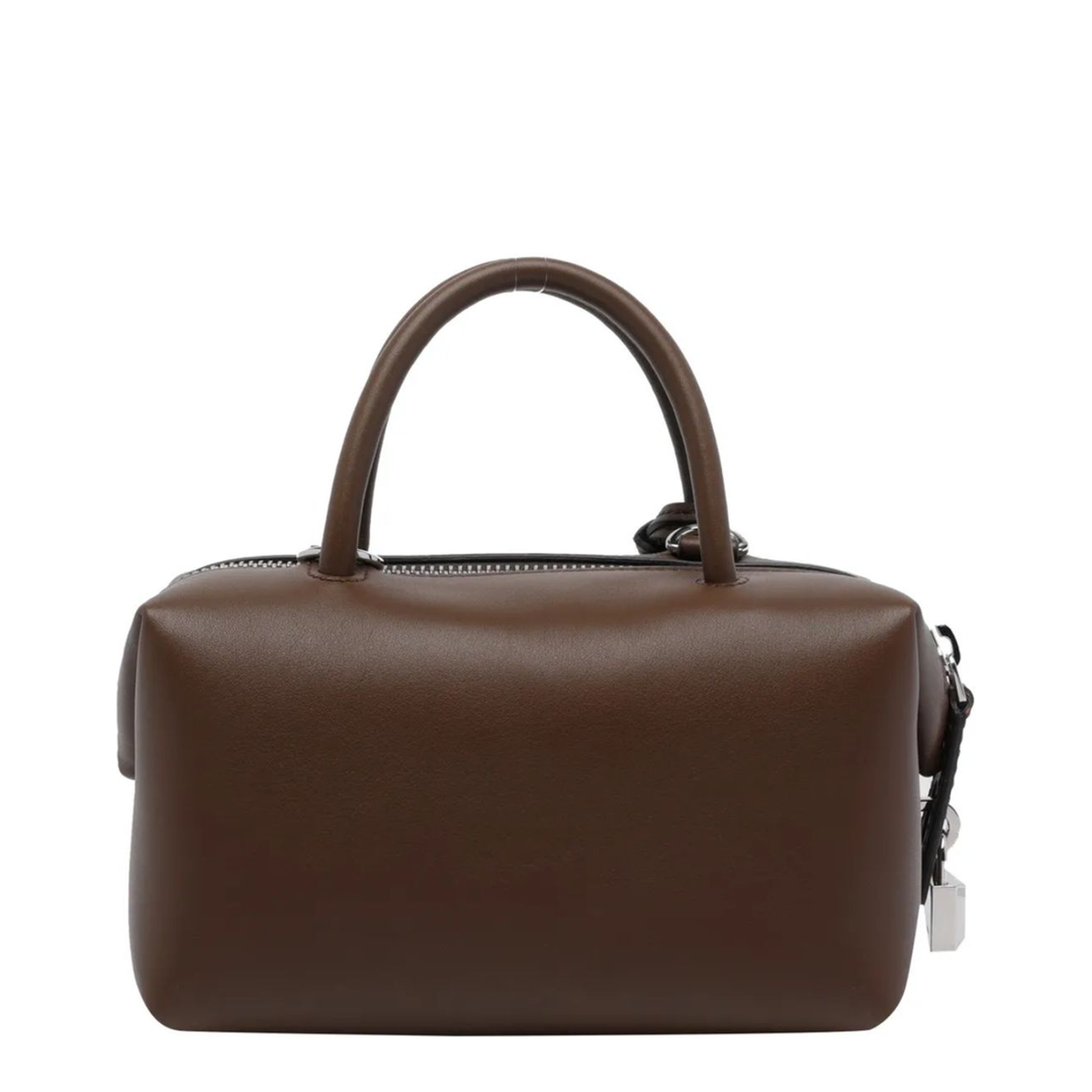 Holdalls Small Calfskin Satchel - Dark Brown - Image 5