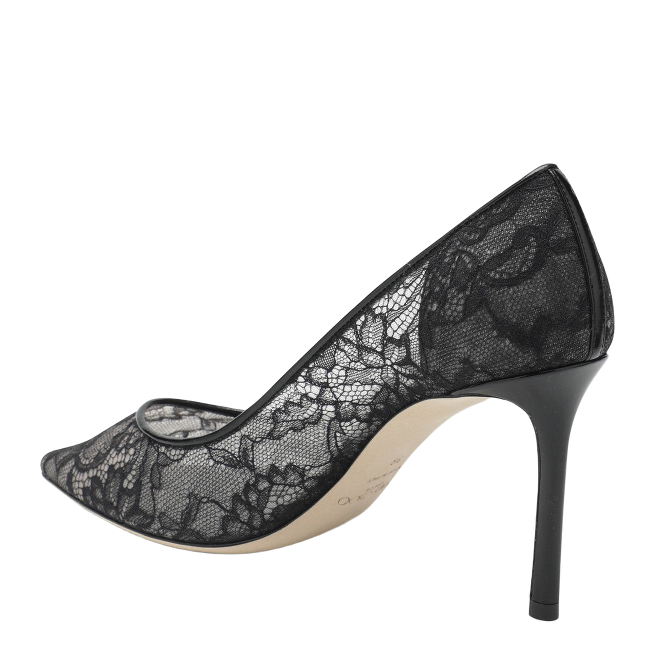 Romy 85 Pumps in Lace with Logo - Image 2