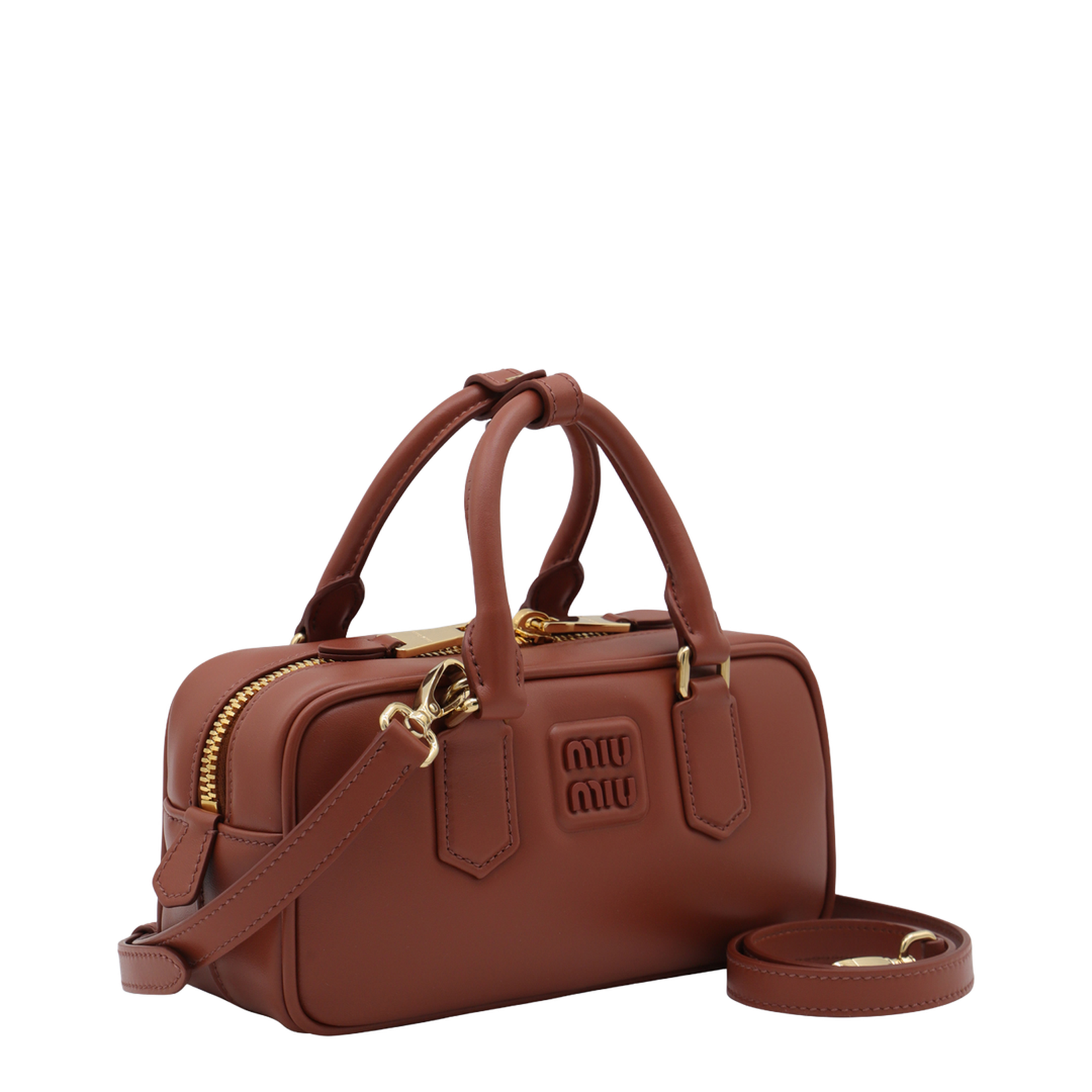 Arcadie Crossbody Bag Leather Brown - Image 3