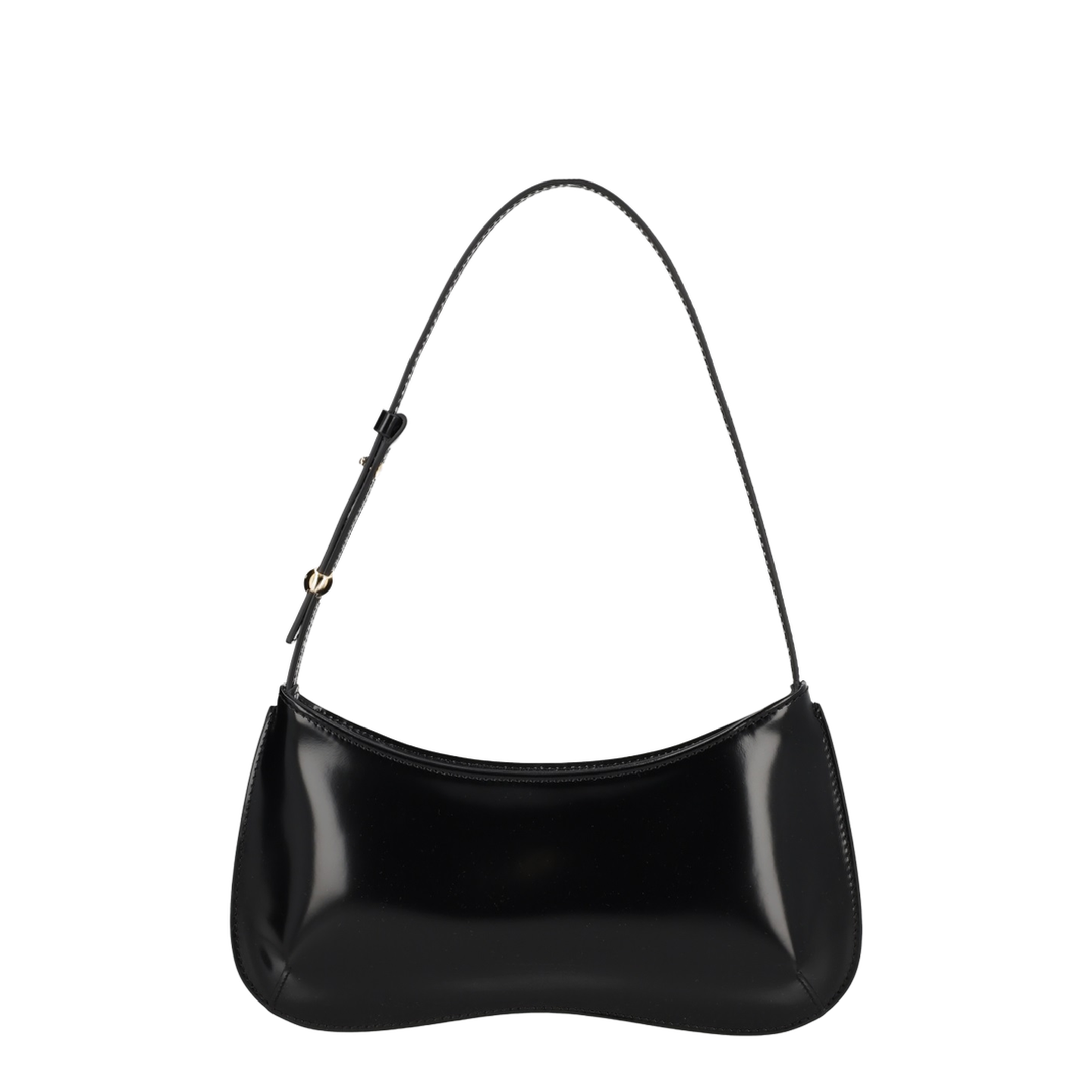 Le Bisou Calf Leather Shoulder Bag - Black - Image 1