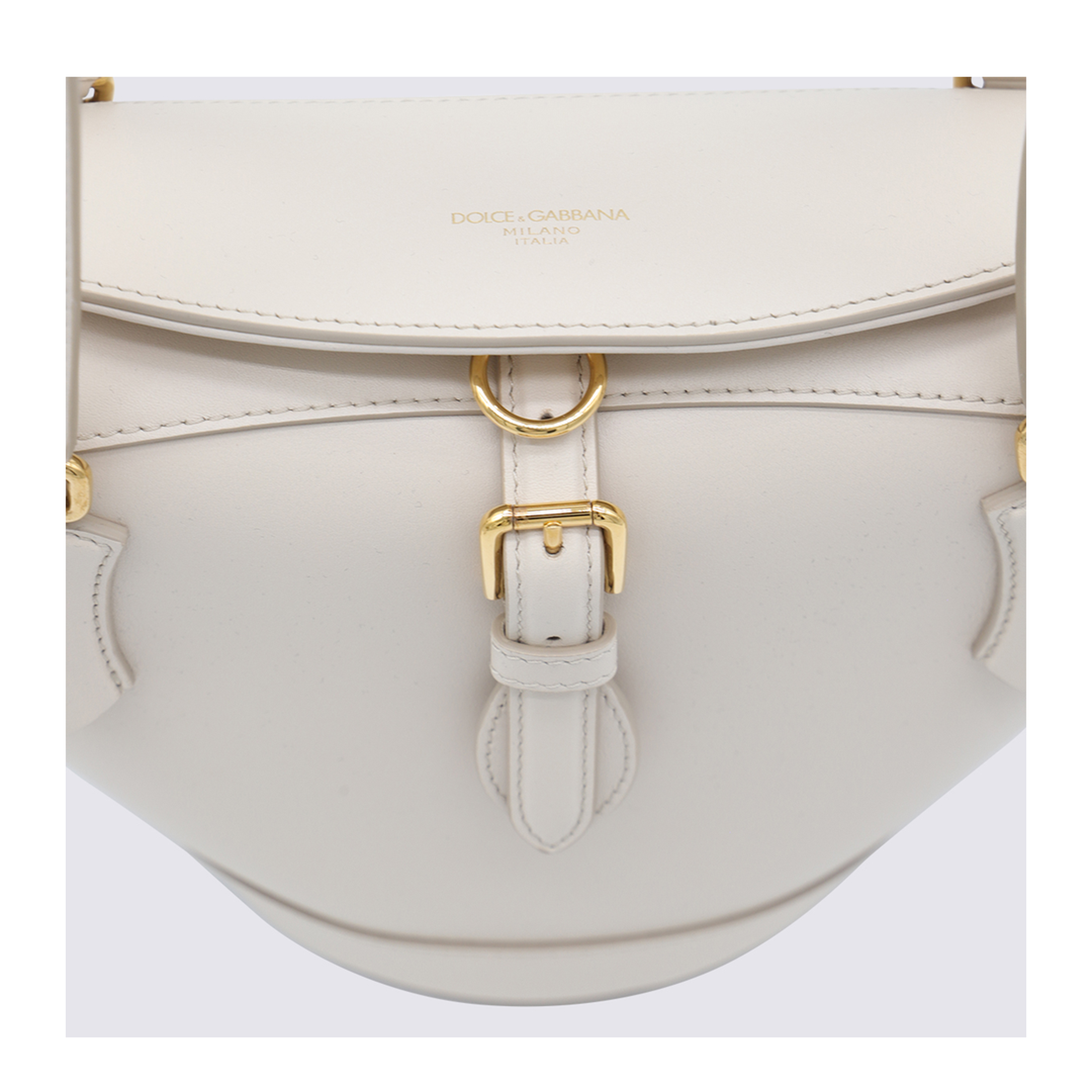 Capri Coffa Calfskin Top-Handle Bag - Avorio - Image 8