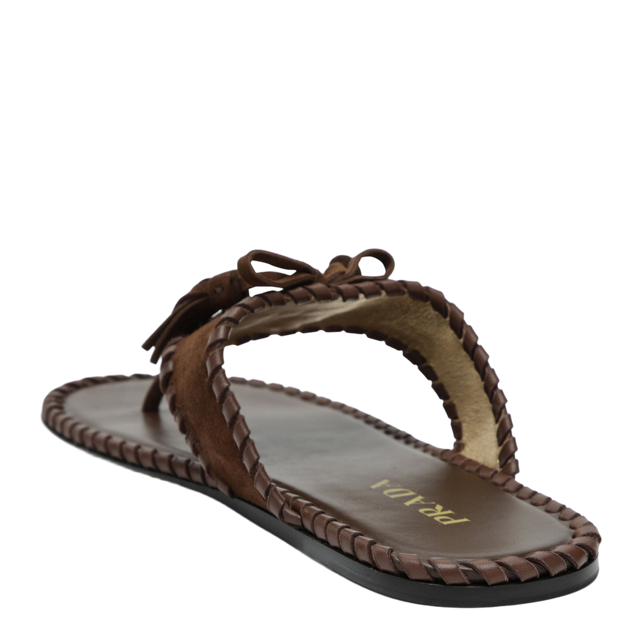 Flip-Flops In Suede And Nappa Leather With Tassels - Image 2