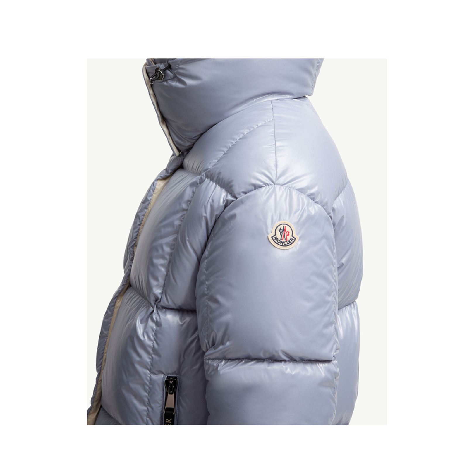 Light Blue Parana Hooded Short Down Jacket - Image 5