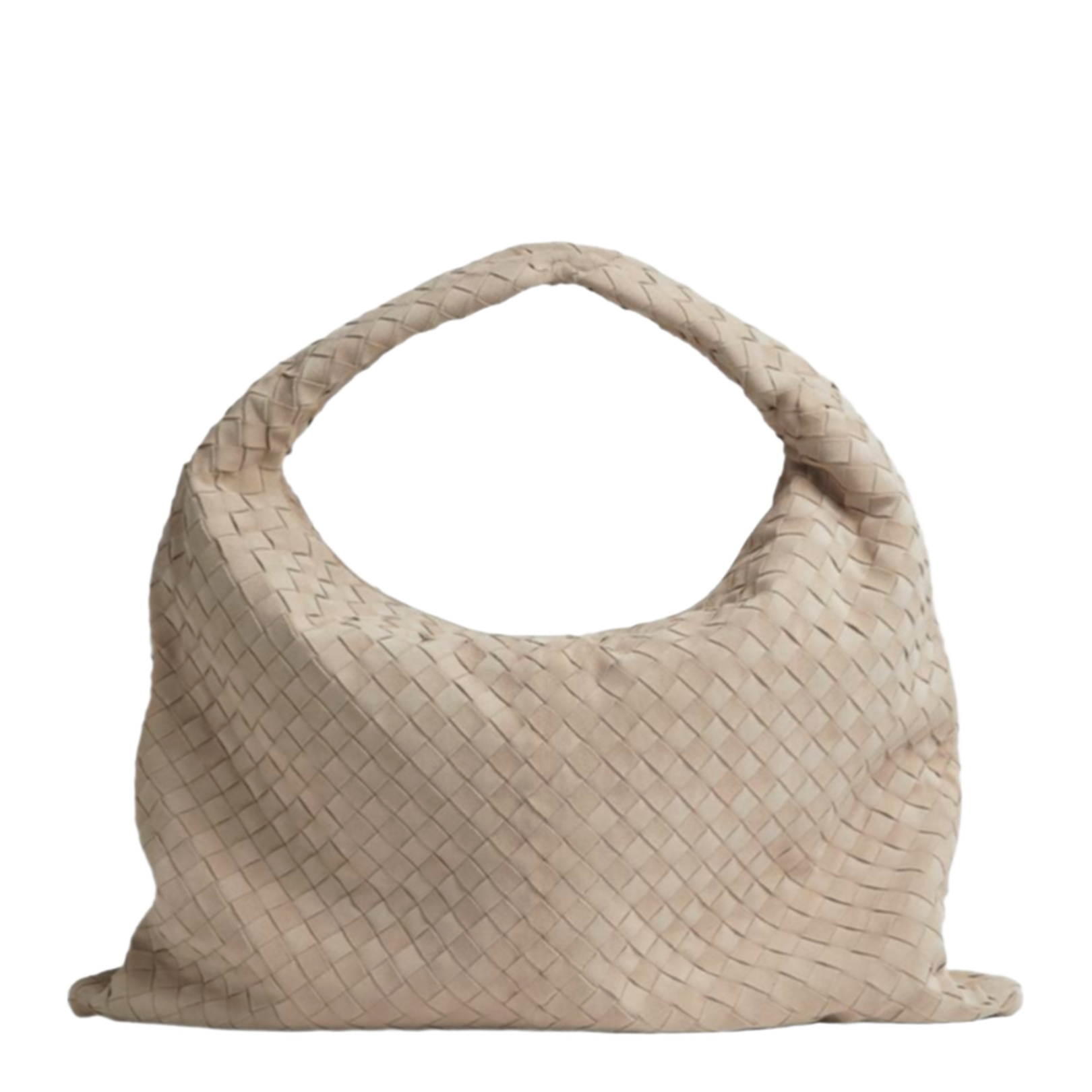 Hop Large Calfskin Shoulder Bag Beige - Image 4