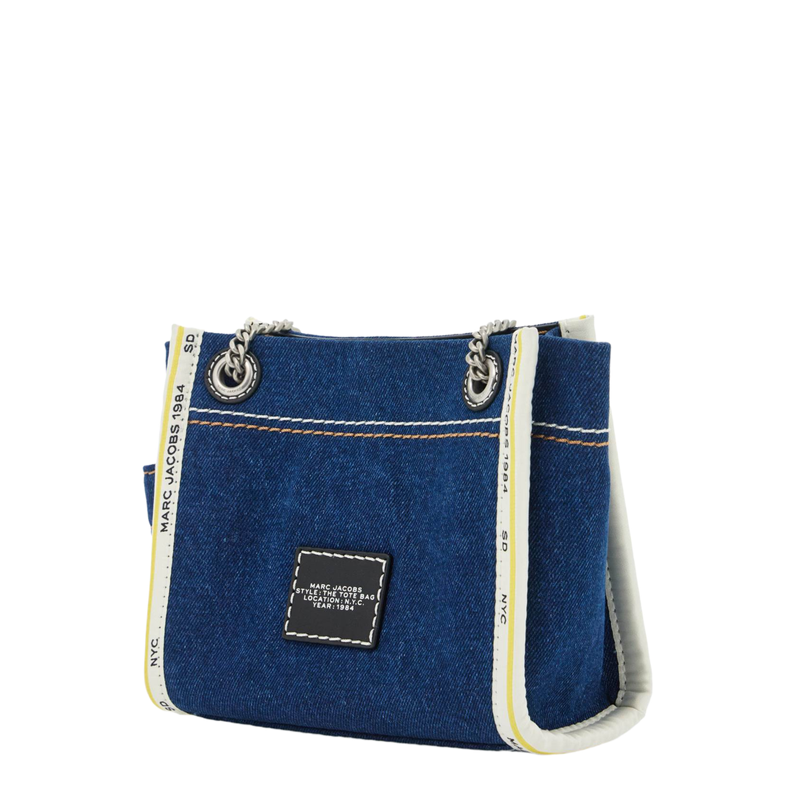 The Denim Chain Crossbody Tote Bag - Image 3