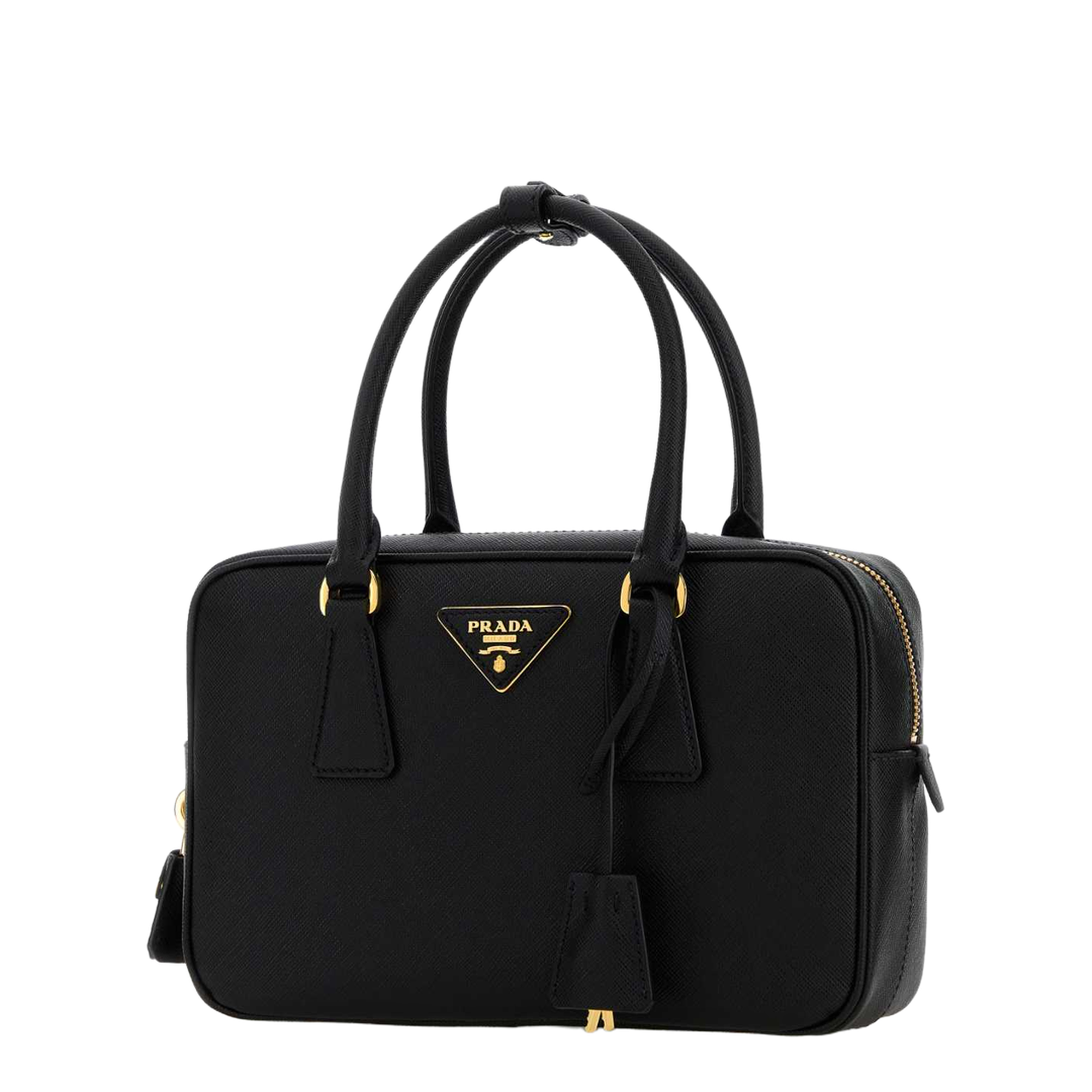 Bauletto Saffiano Leather Handbags - Black - Image 2