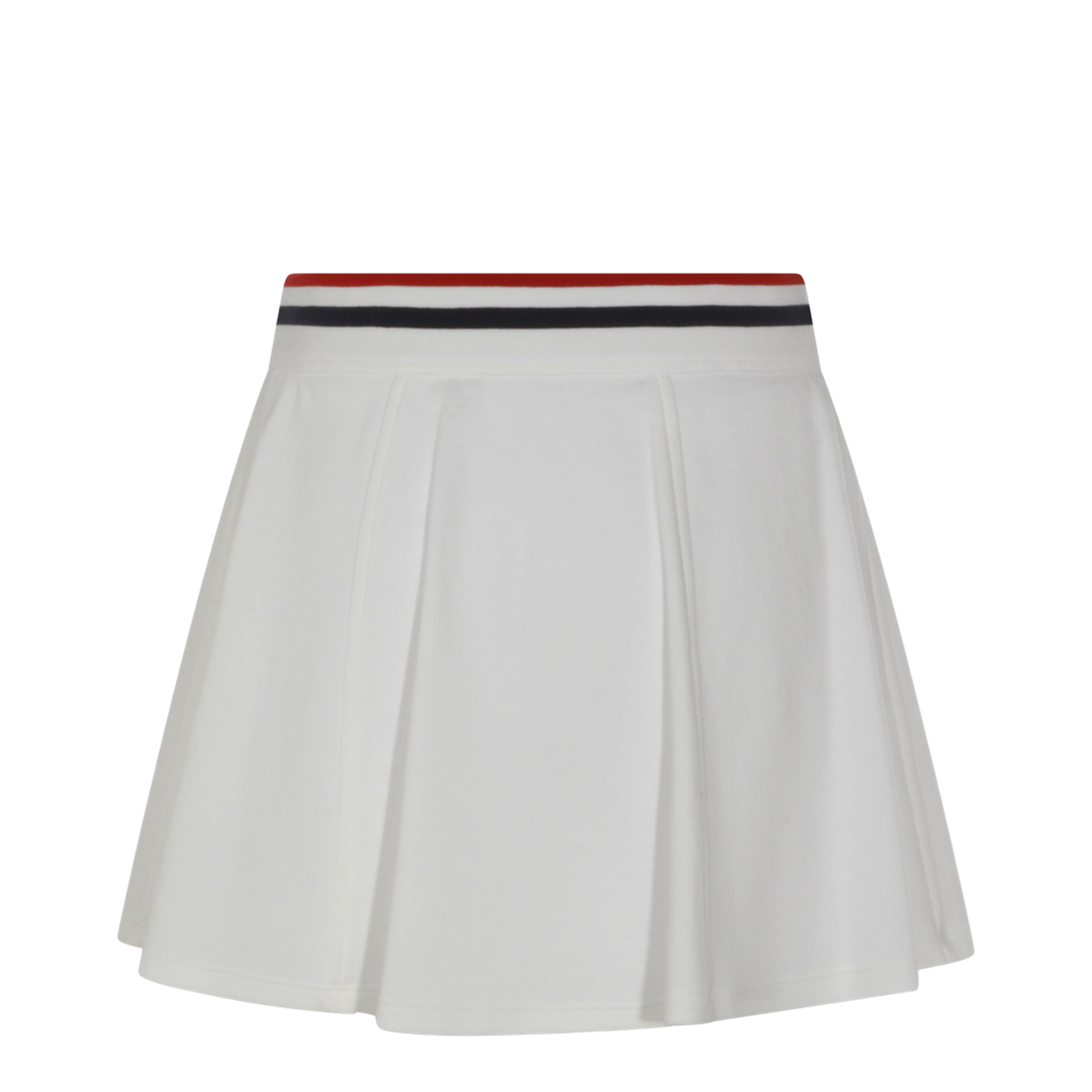 Striped-Trim A-Line Mini Skirt White - Image 4