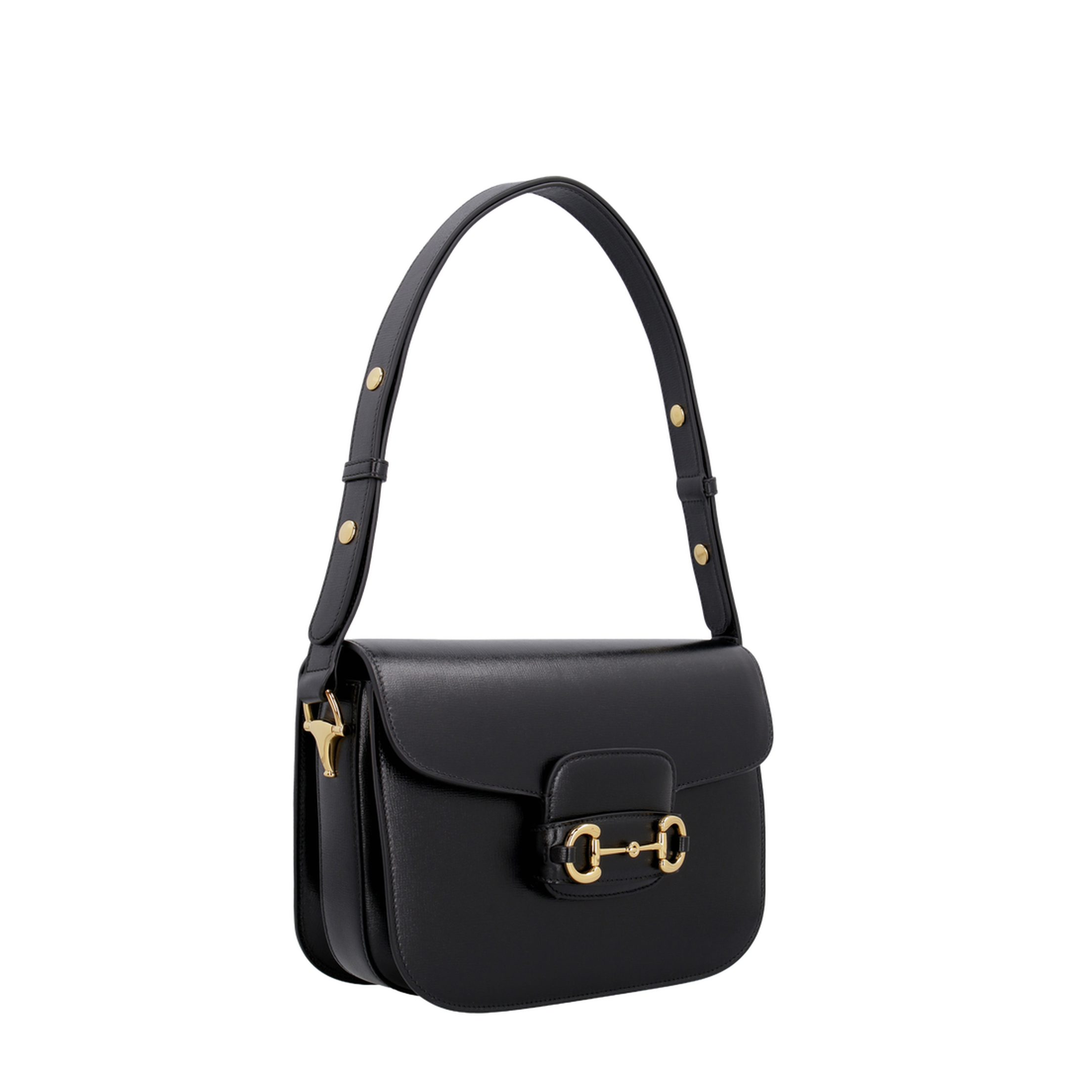 Horsebit 1955 Medium Leather Shoulder Bag - Black - Image 3