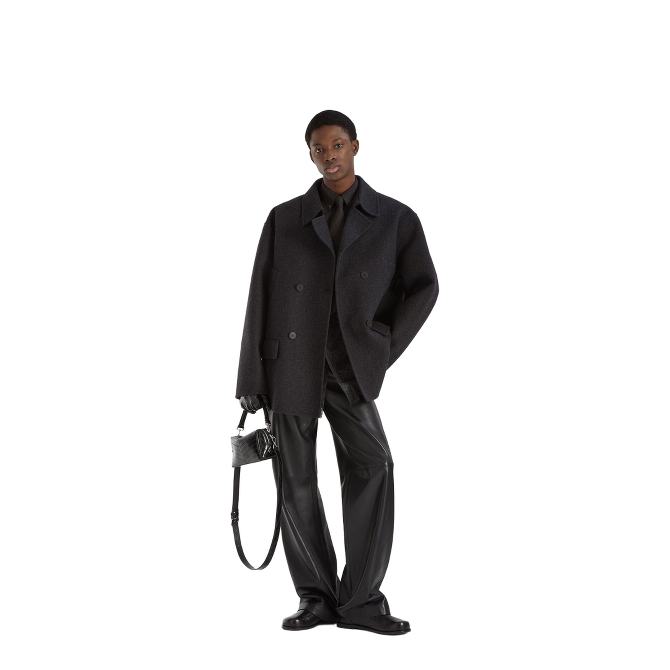 Wool Double-Breasted Pea Coat - Image 6