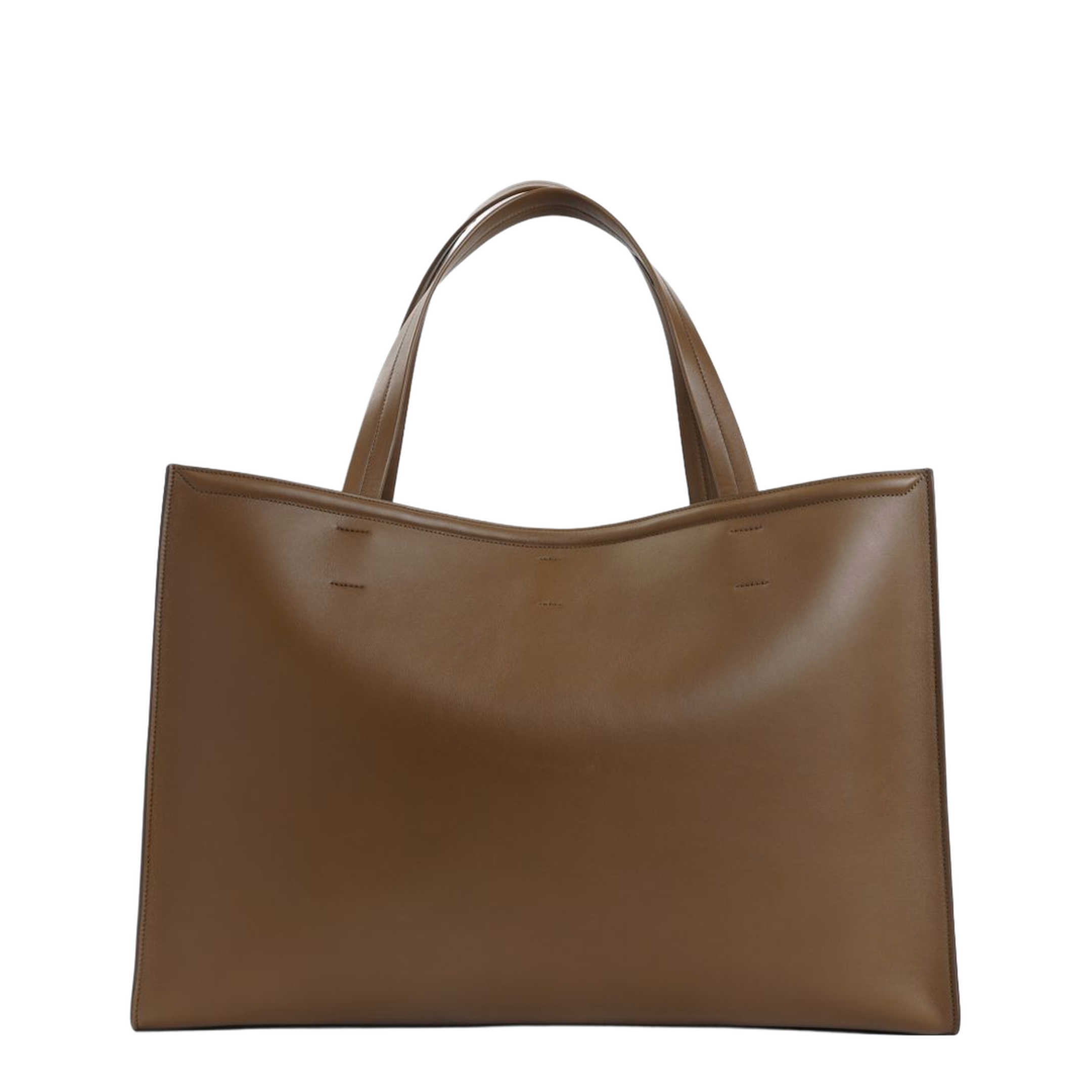 Slouch Cabas Large Calf Leather Tote Bag - Khaki Leather - Image 1