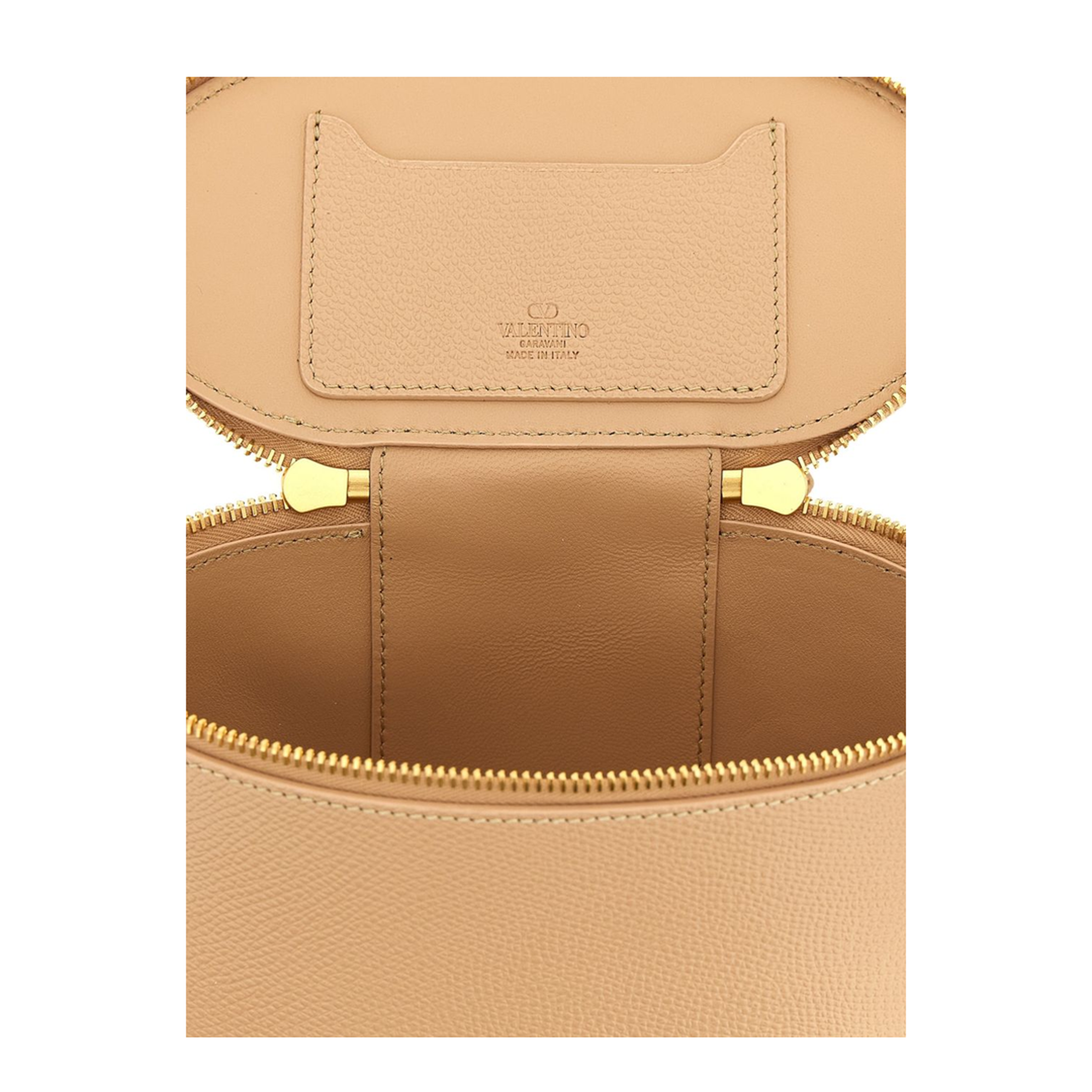 VLogo Signature Mini Grainy Calfskin Vanity Bag - Light Ivory - Image 2