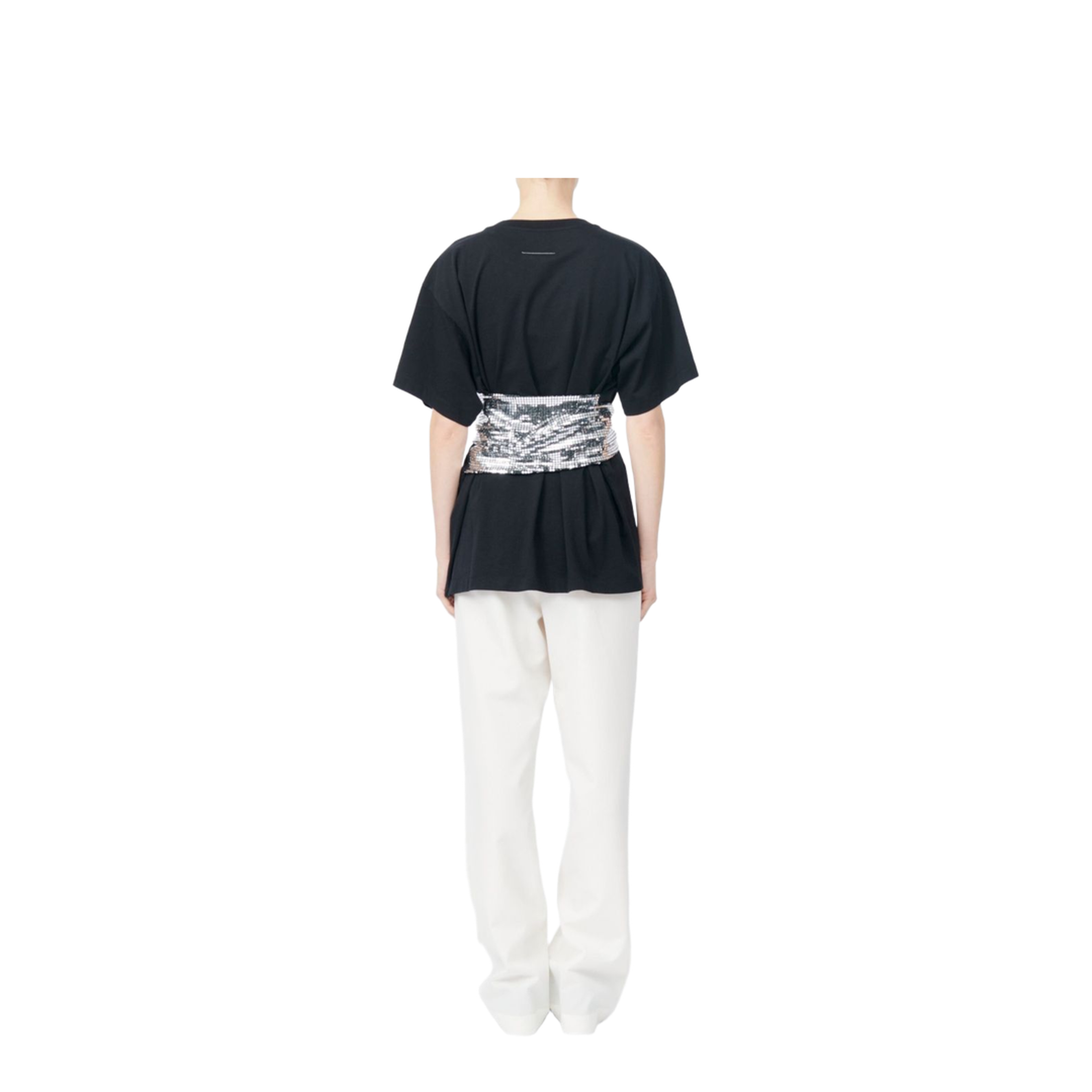 Black Cotton T-Shirt with Gloves - Image 3