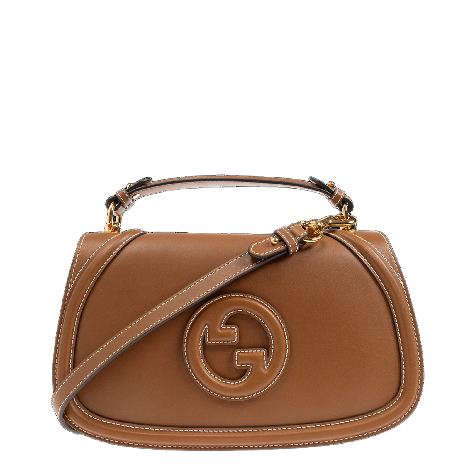 Blondie Large Leather Top Handle Bag - Tan - Image 1