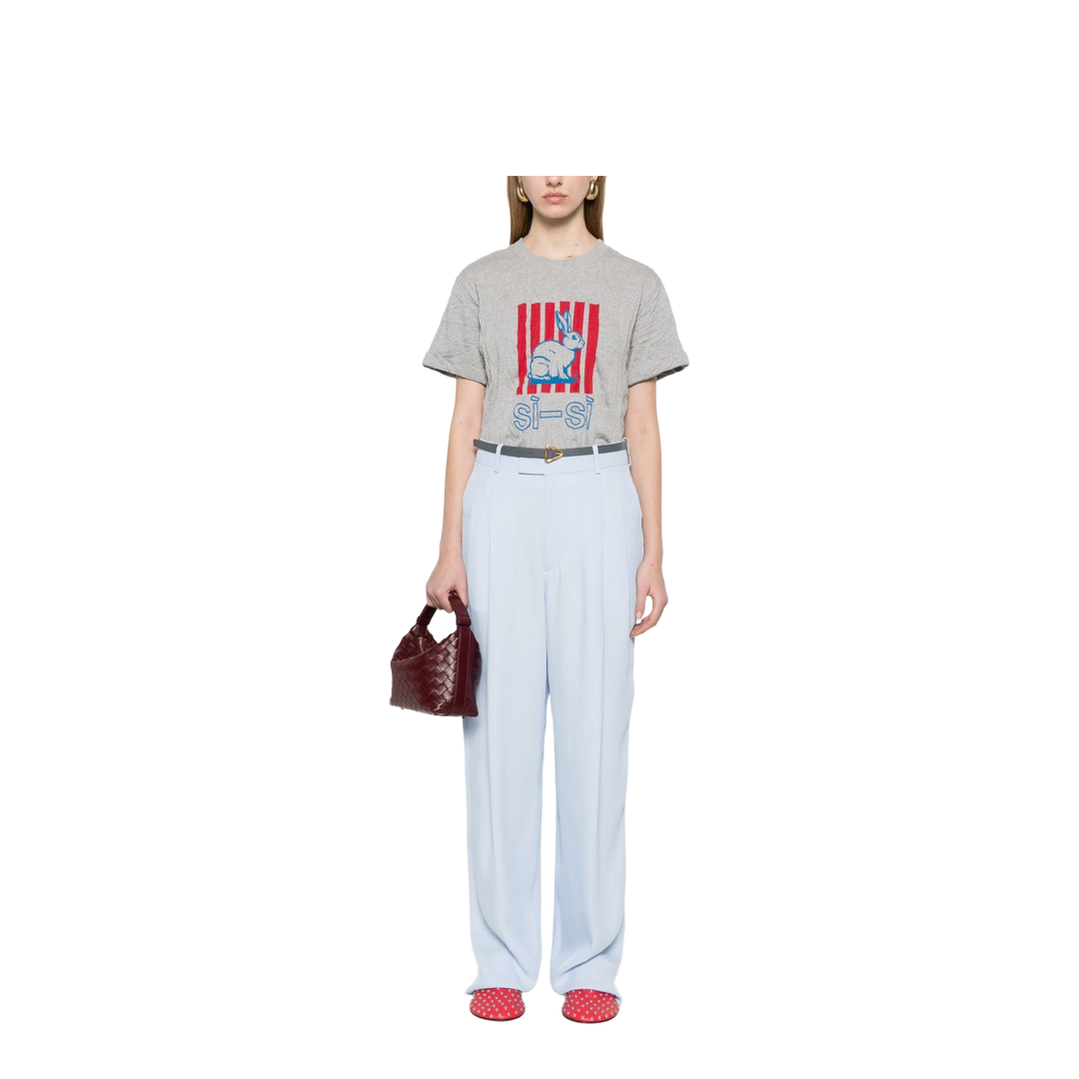 Viscose And Silk Twill Straight Trousers - Image 2