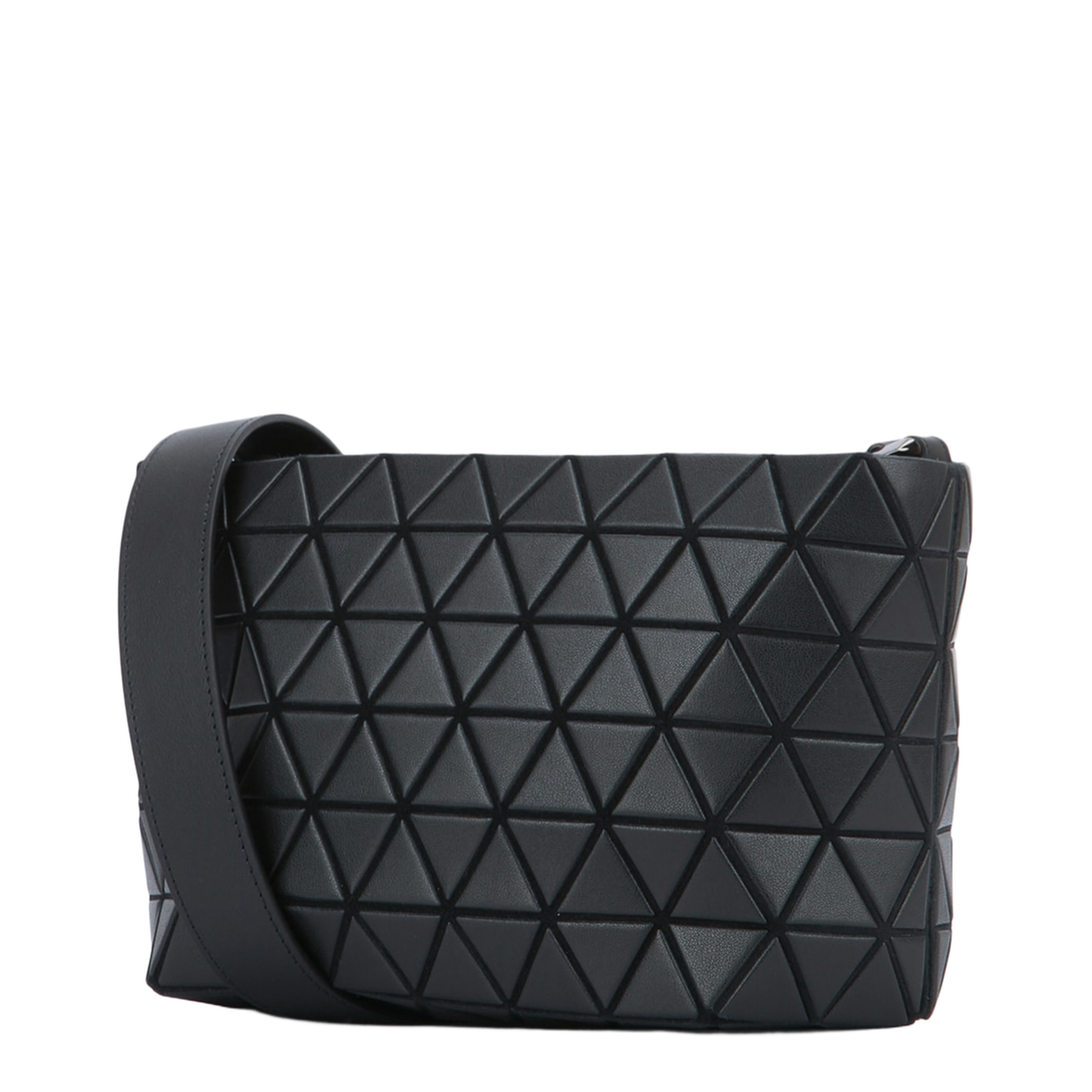 Crystal Matte Synthetic Leather Handbag - Matte Black - Image 2
