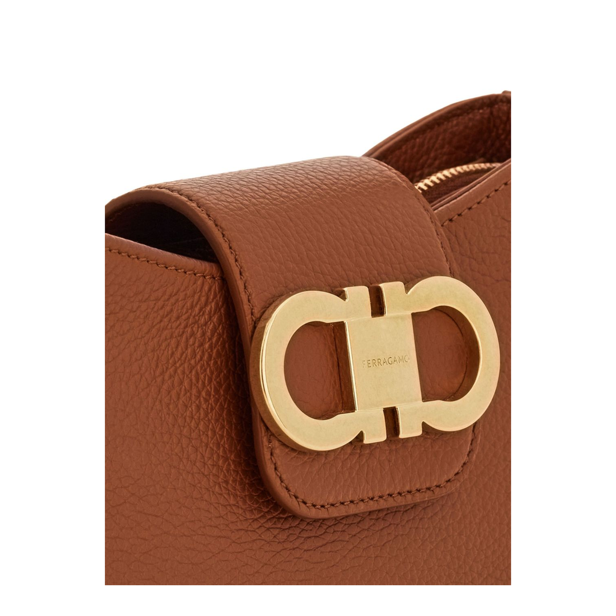 Minibag Double Gancino Small Leather Goods in White - Image 2