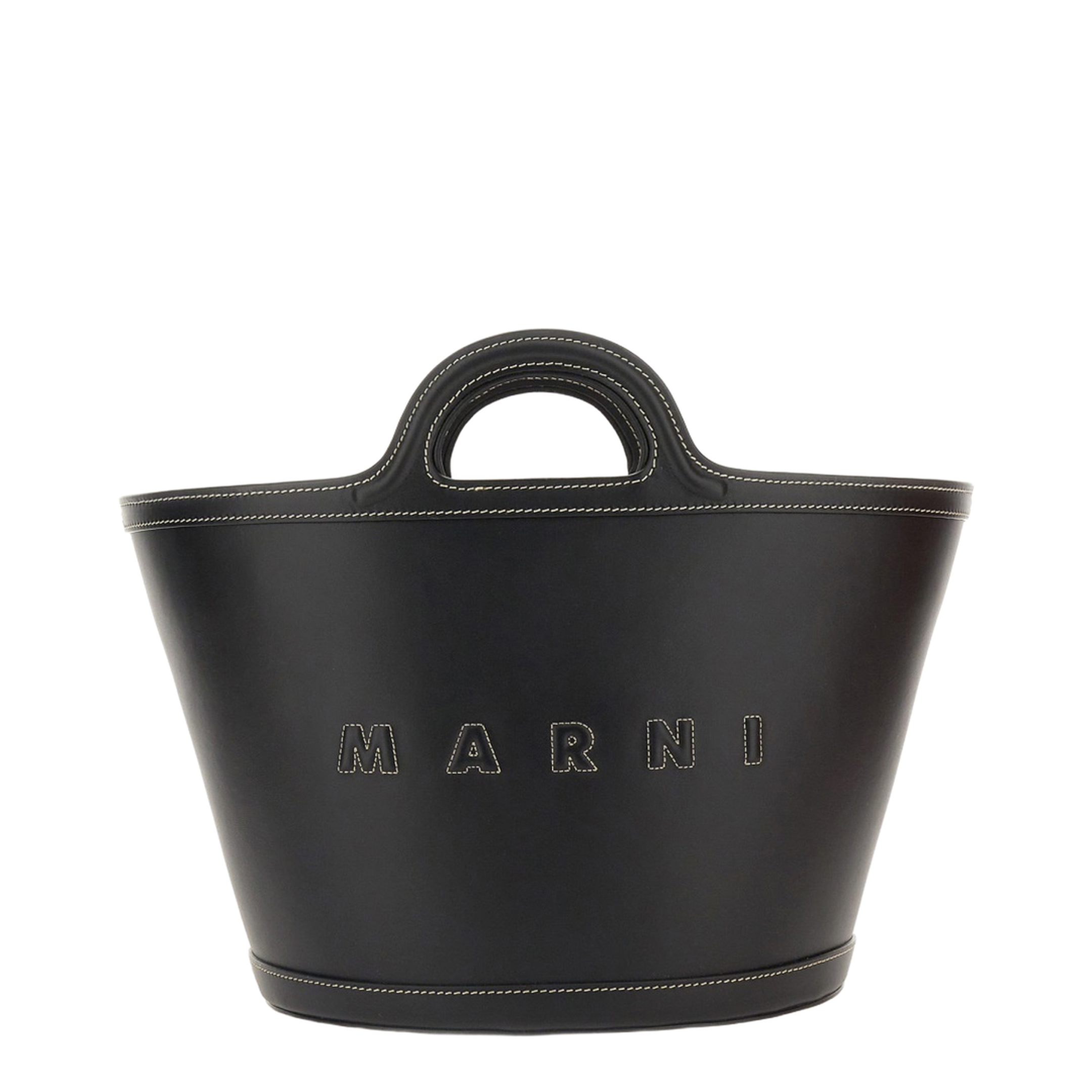 Tropicalia Small Calfskin Tote - Black - Image 1