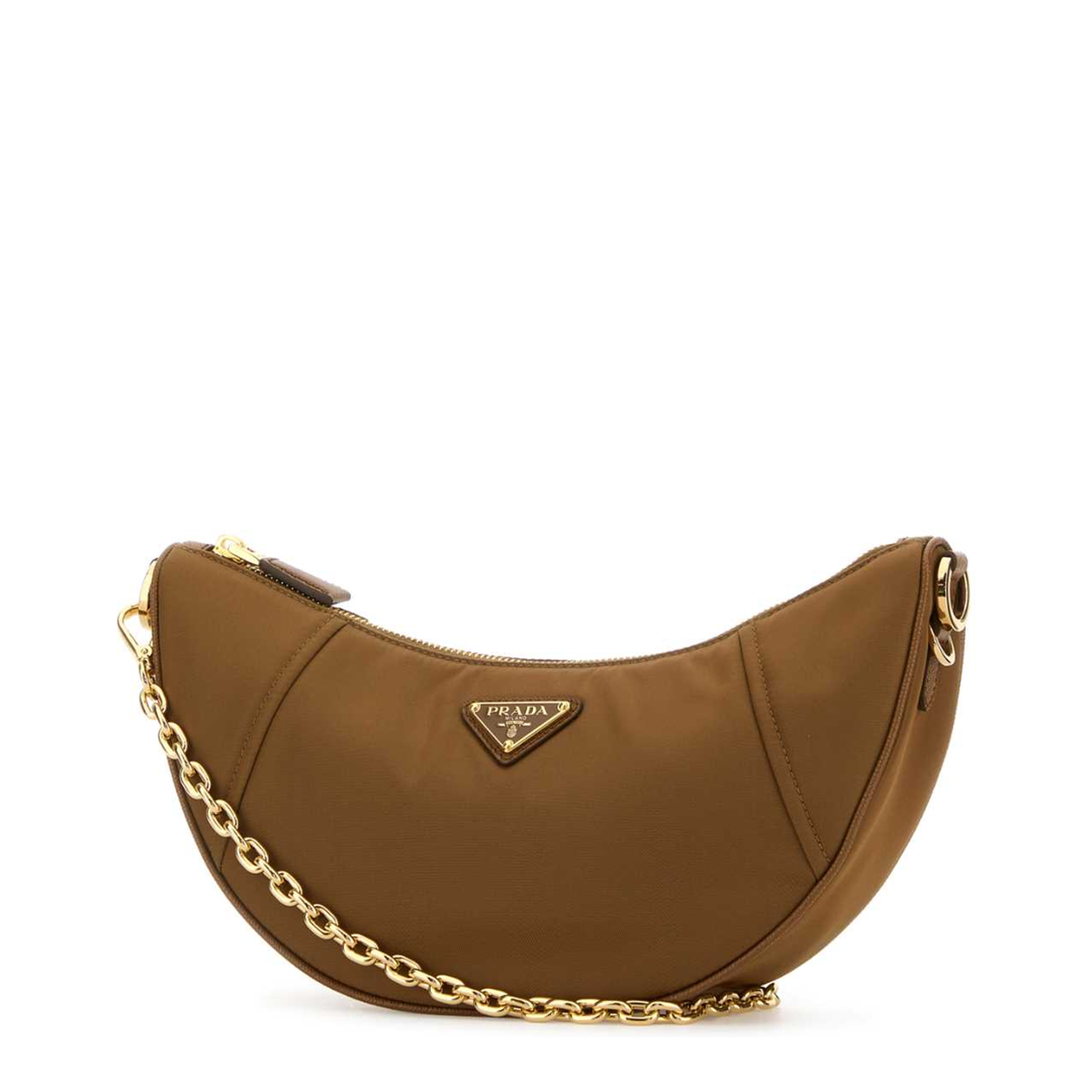 Demi-lune Re-Nylon Shoulder Bag - Brandy - Image 1