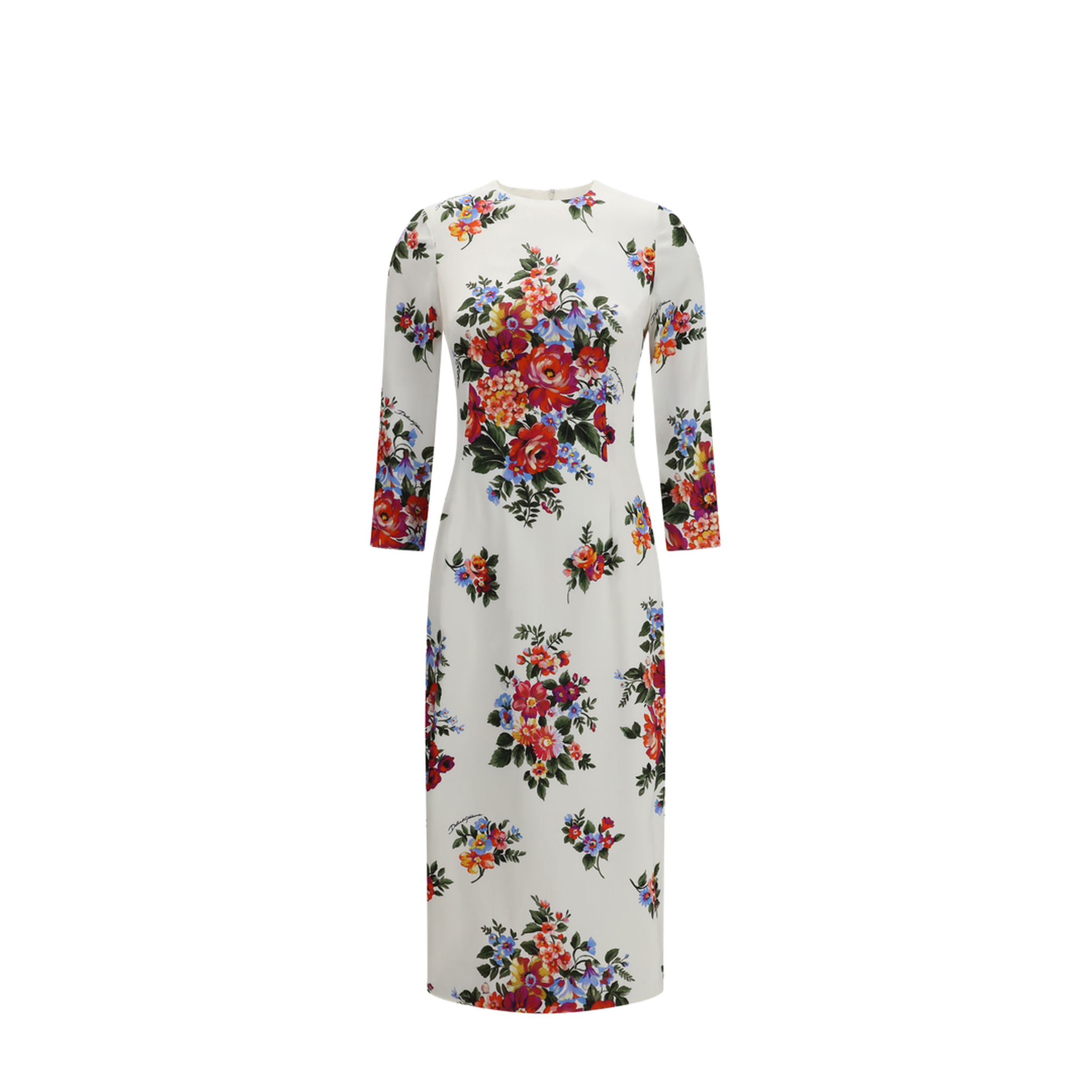 Floral Print Stretch Viscose Dress - Image 1