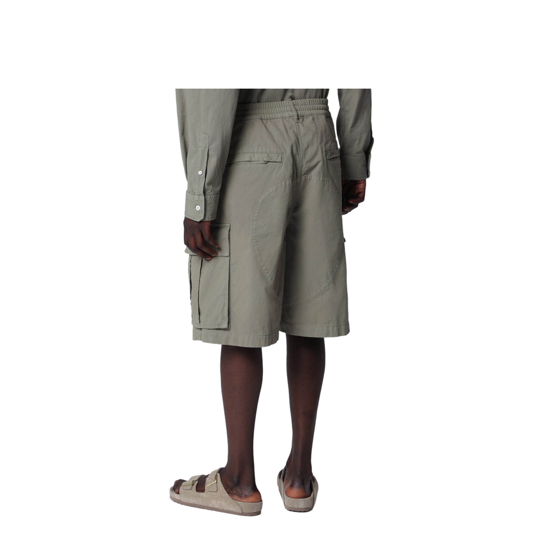 Cargo Ripstop Cotton Cargo Shorts In Oak - Image 2