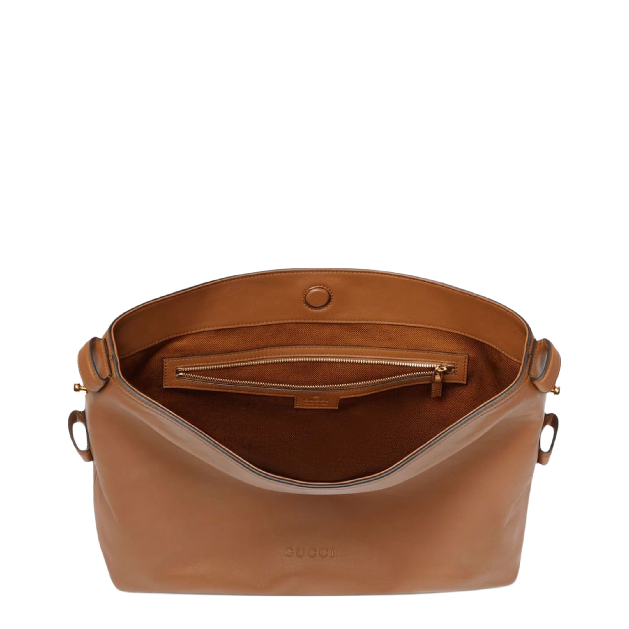 Medium Calf Leather Tote - Brown - Image 4