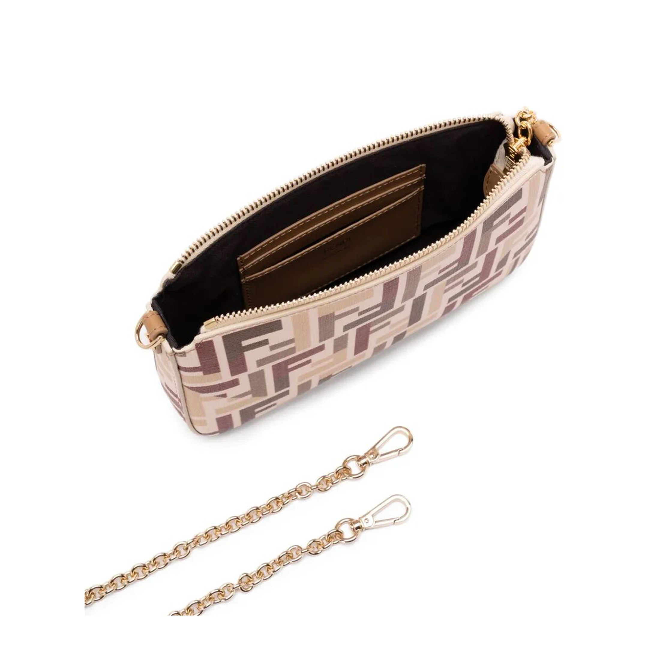 Baguette One Size Fabric Shoulder Bag - Beige / Neutrals - Image 4
